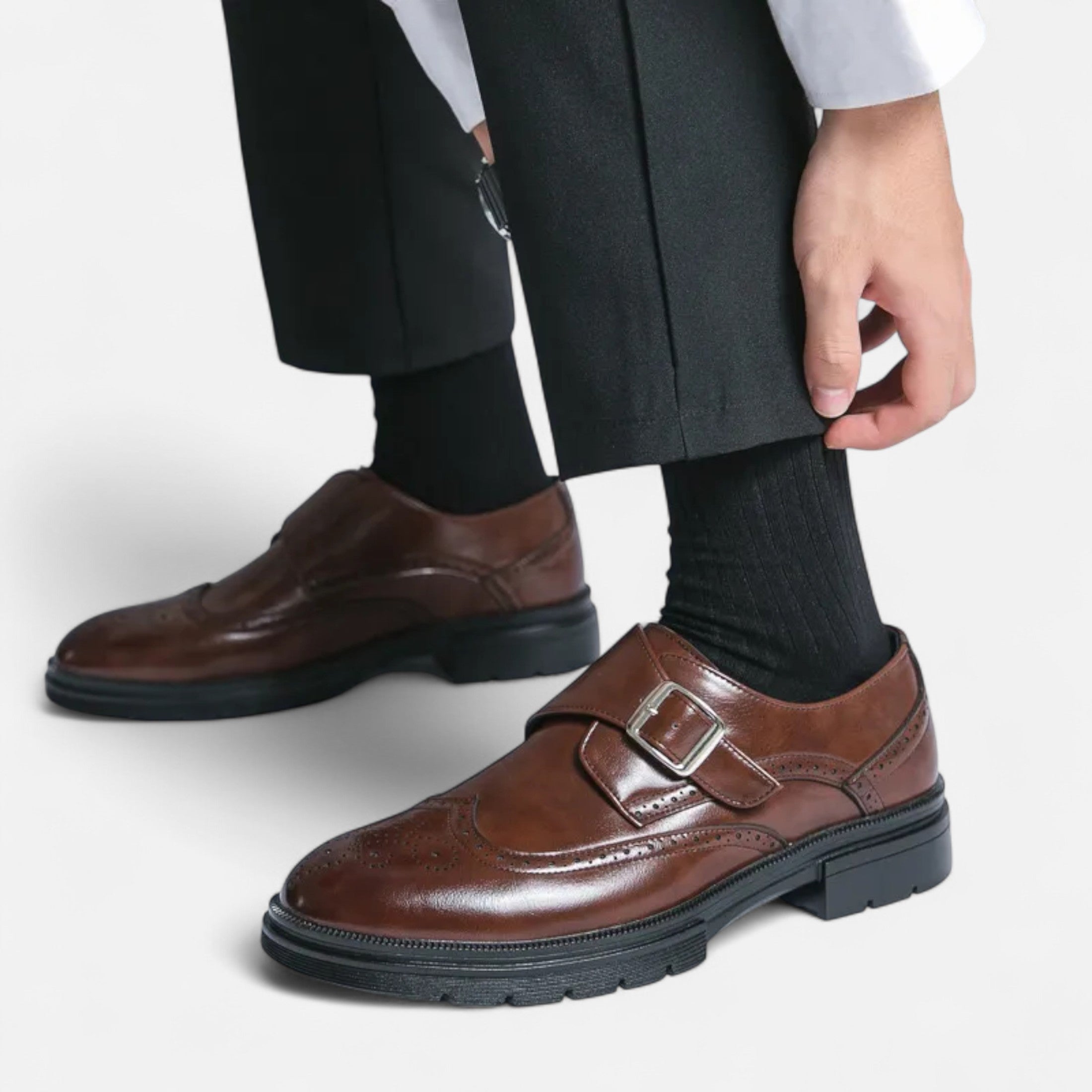Eliaro Moda | Zapatos Oxford Hombre Monk Strap Brogue