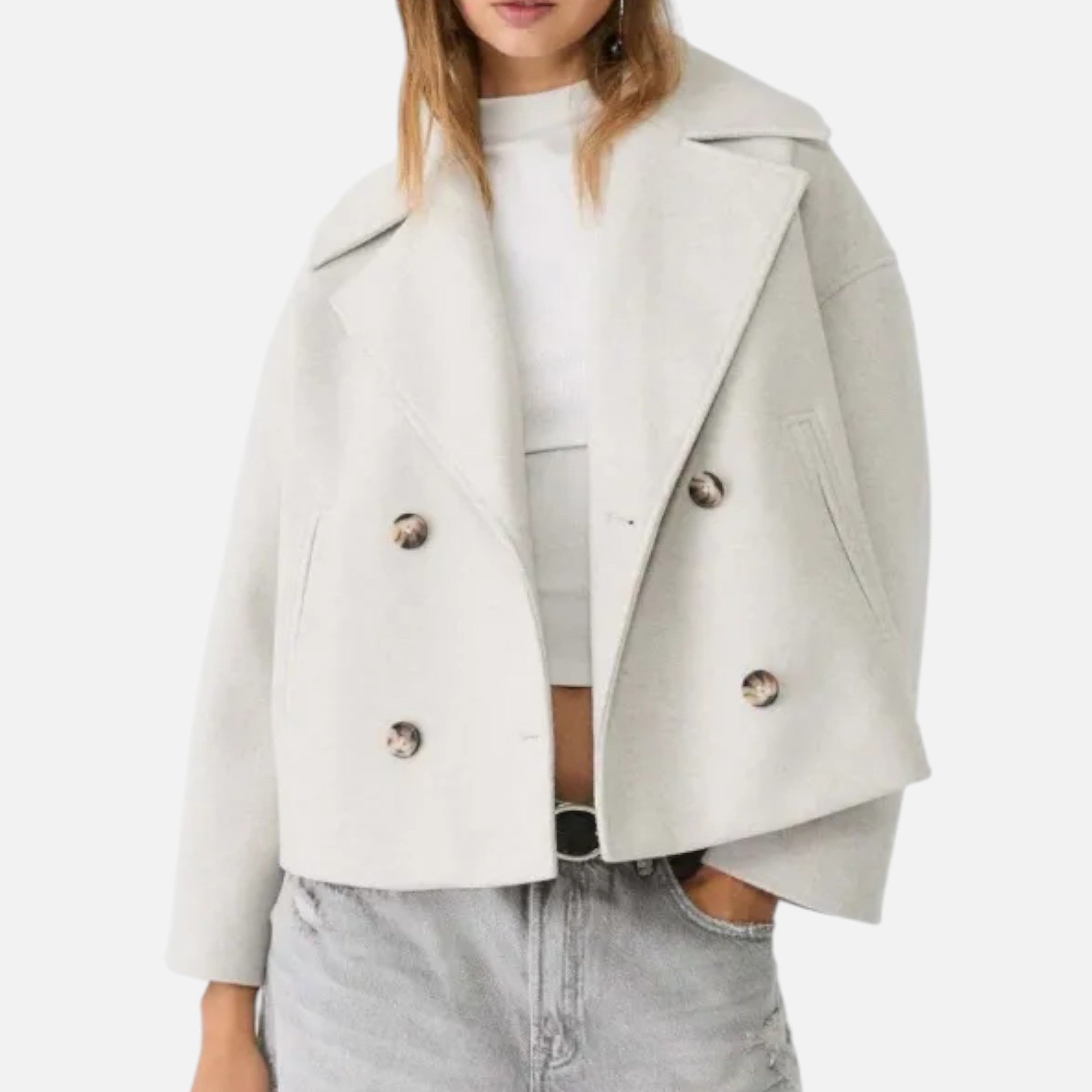 Eliaro Moda | Abrigo Corto Mujer Oversize Elegante