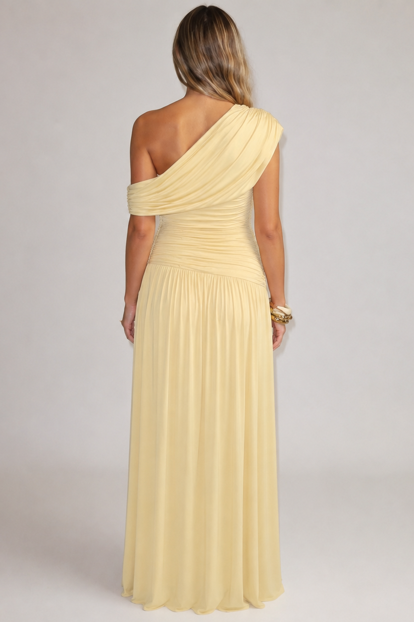Rochie de maternitate asimetrică, lungă, elegantă