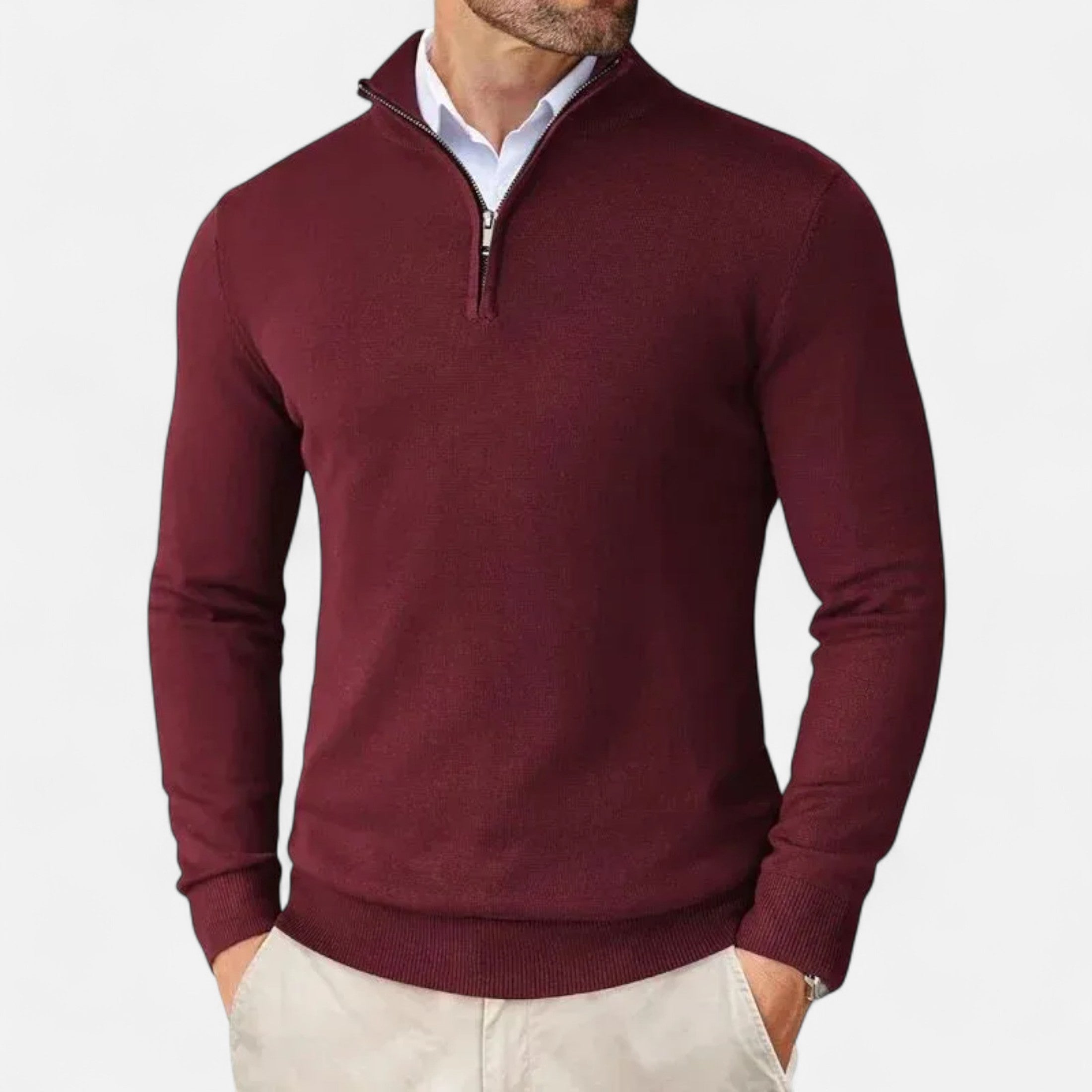 Eliaro Moda | Jersey Hombre Invierno Medio Cierre