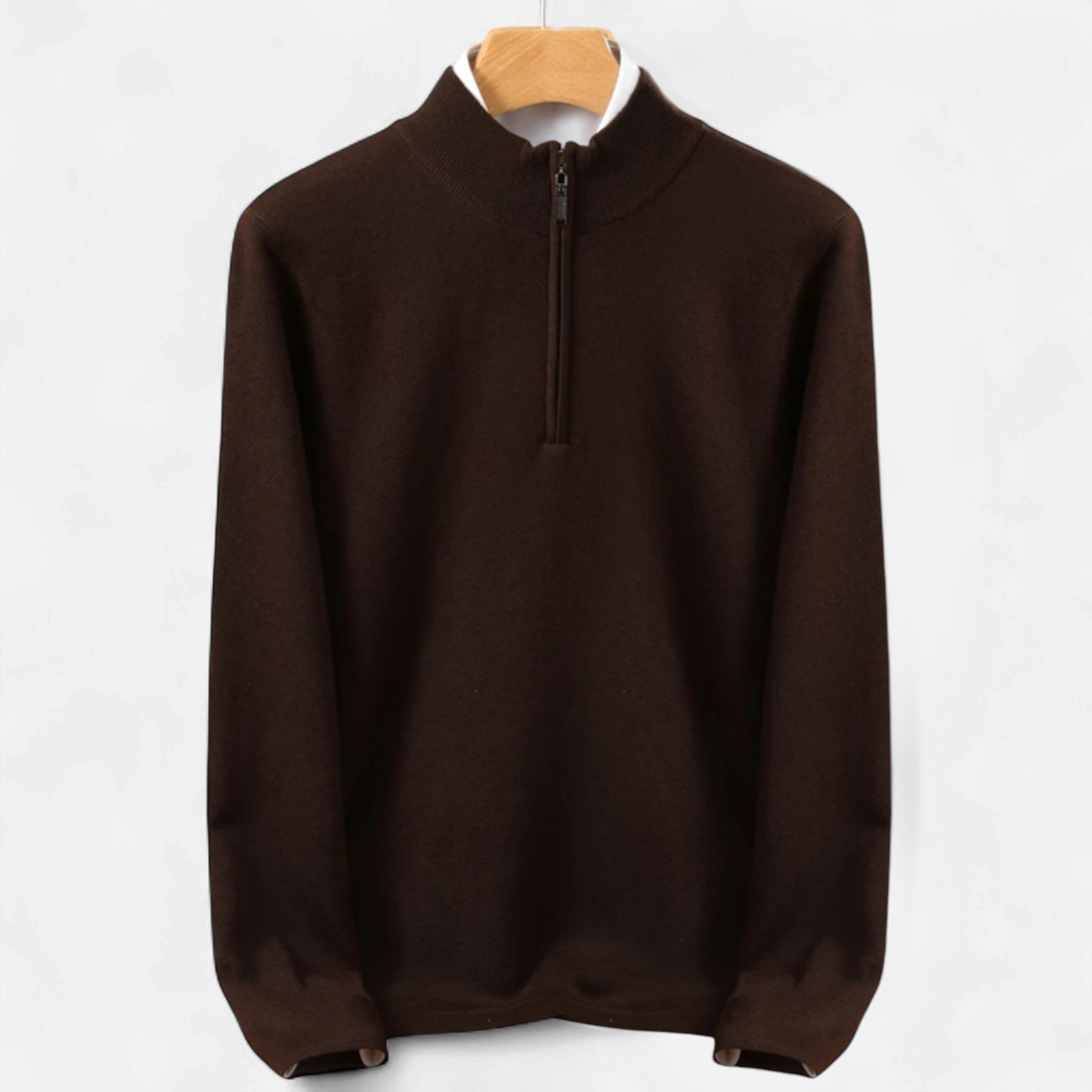 Eliaro Moda | Suéter Hombre Lana Merino Media Cremallera Cuello Semi Alto