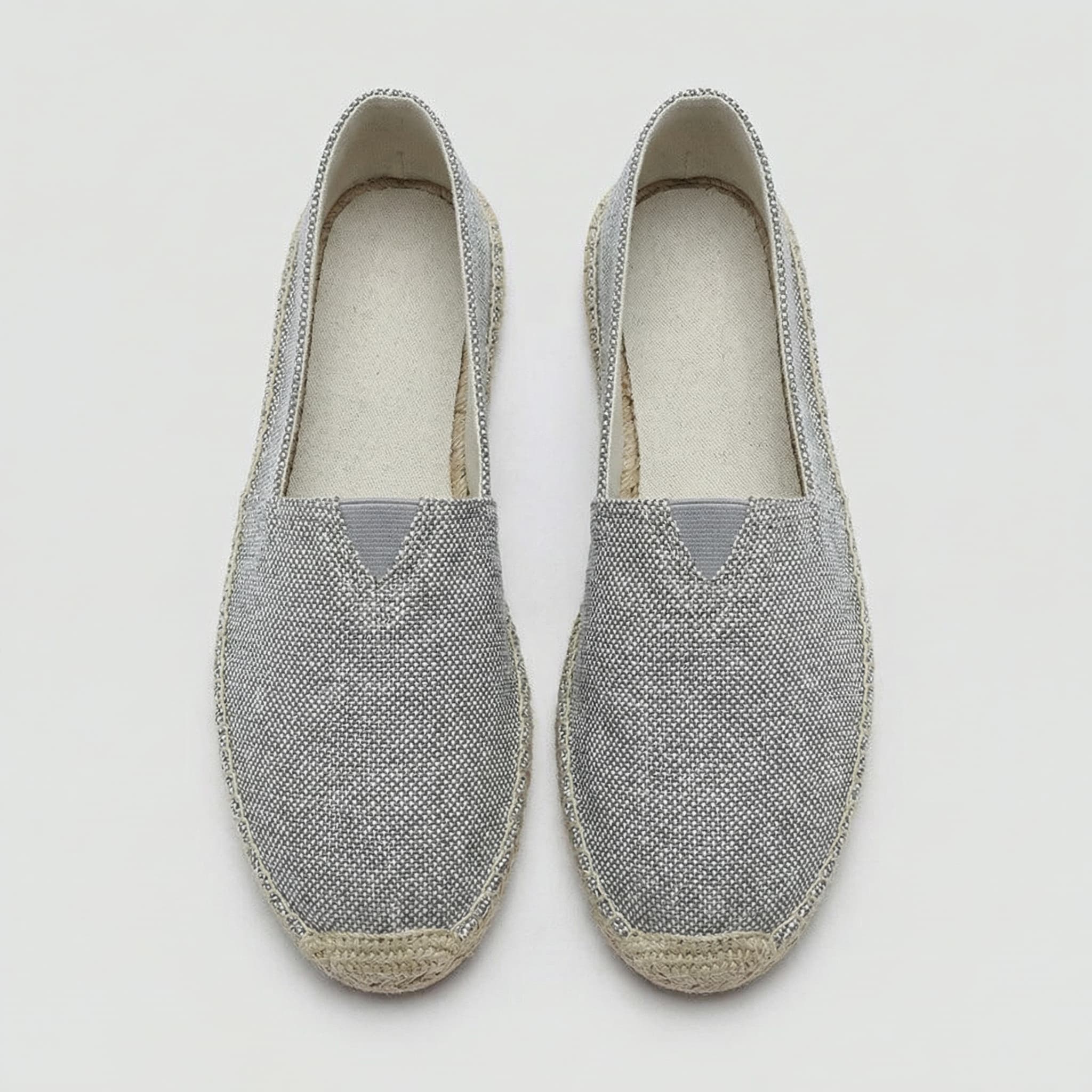 Pánské lněné espadrilky — lehké mokasíny — dovolená na pláži