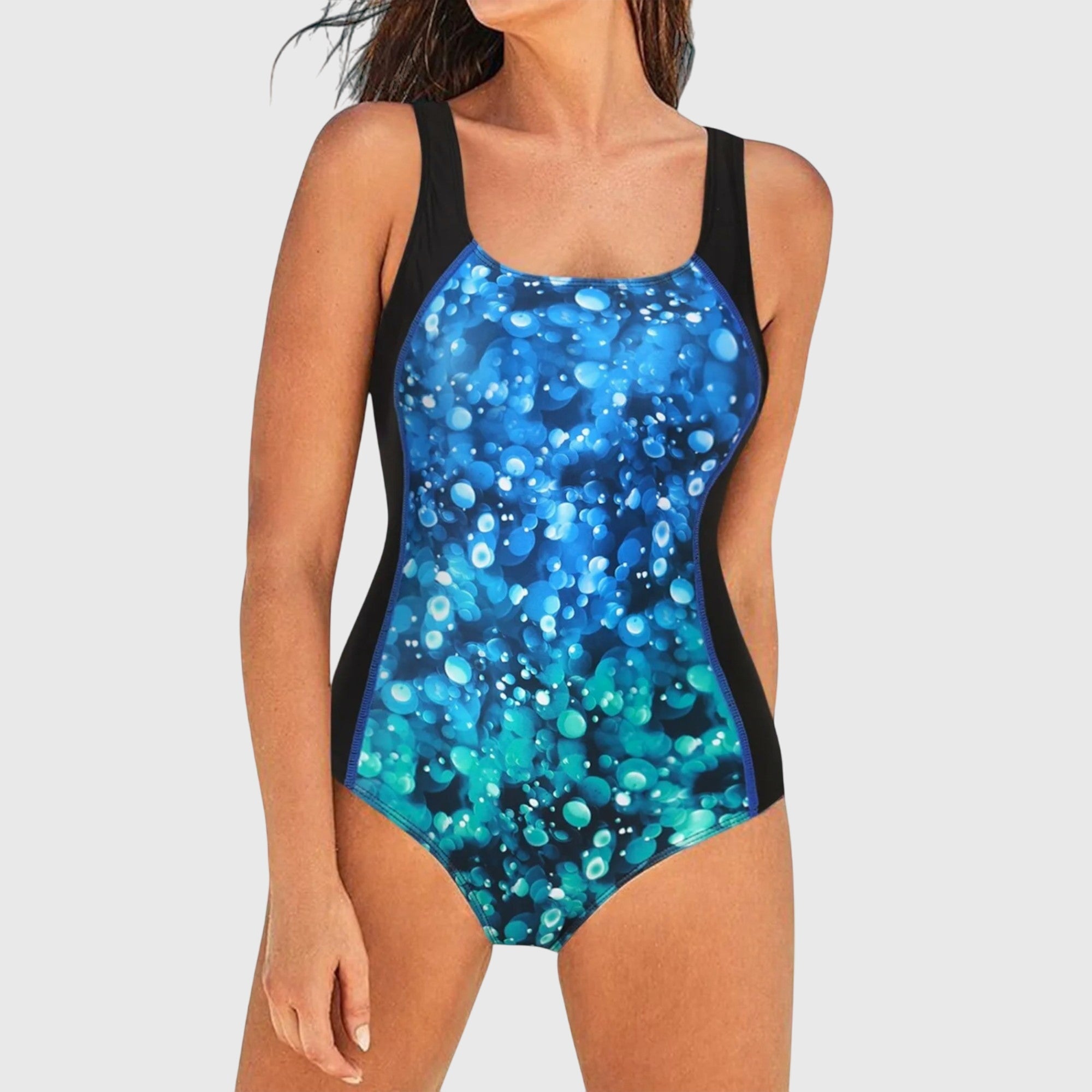 Fato de banho de uma peça modelador | fato de banho estampado para praia