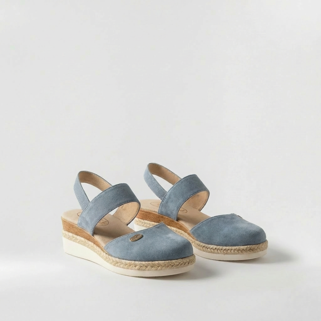 Sandale cu Platformă Stil Espadrile pentru Femei Pantofi cu Platformă din In