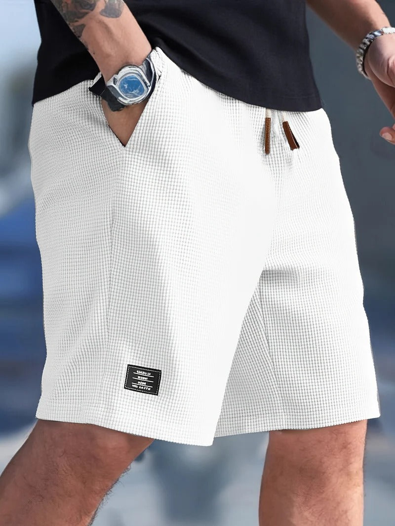 Pantaloncini da uomo - taglio regolare con coulisse - casual quotidiano