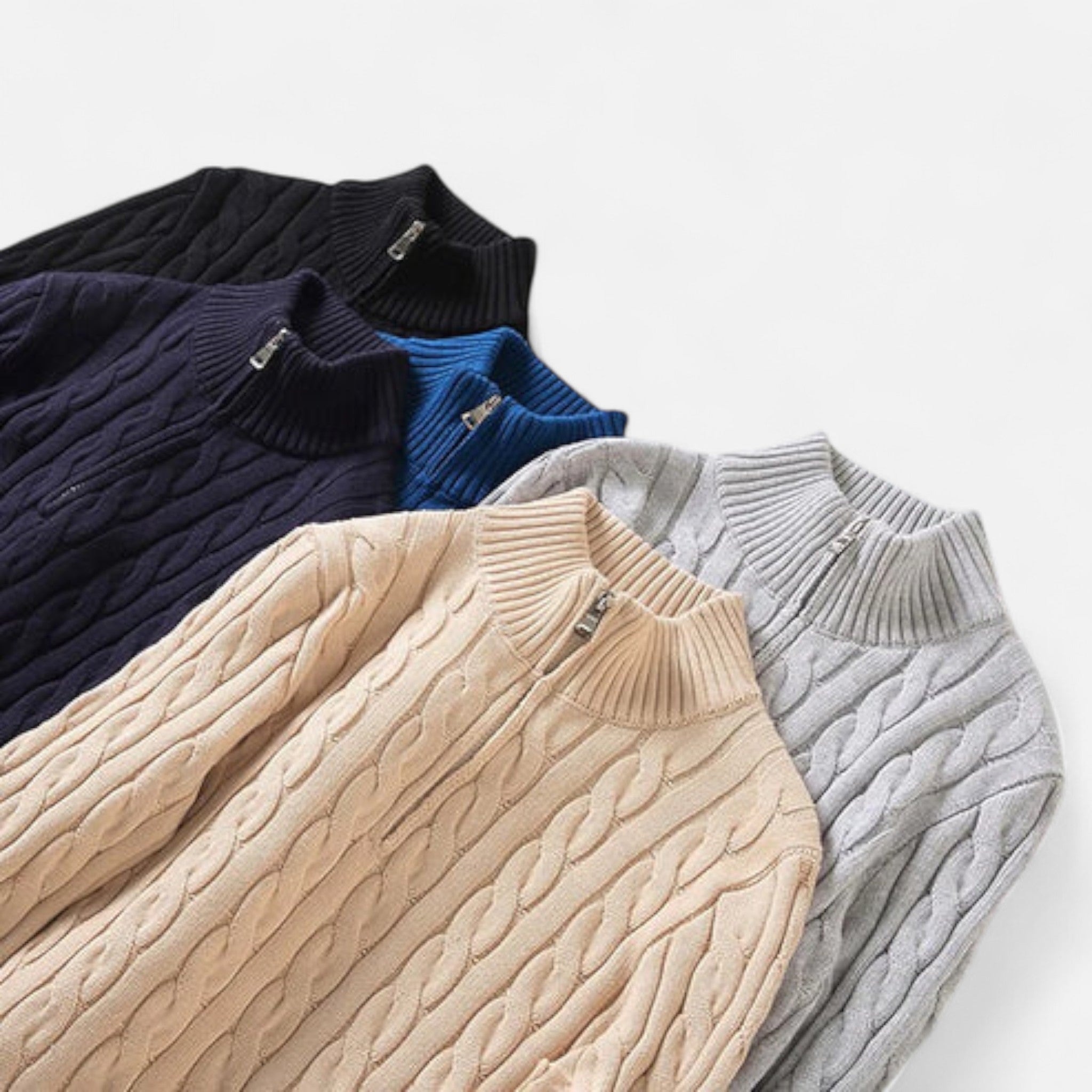 Eliaro Moda | Jersey Half-Zip Hombre Cuello Alto Estilo Clásico