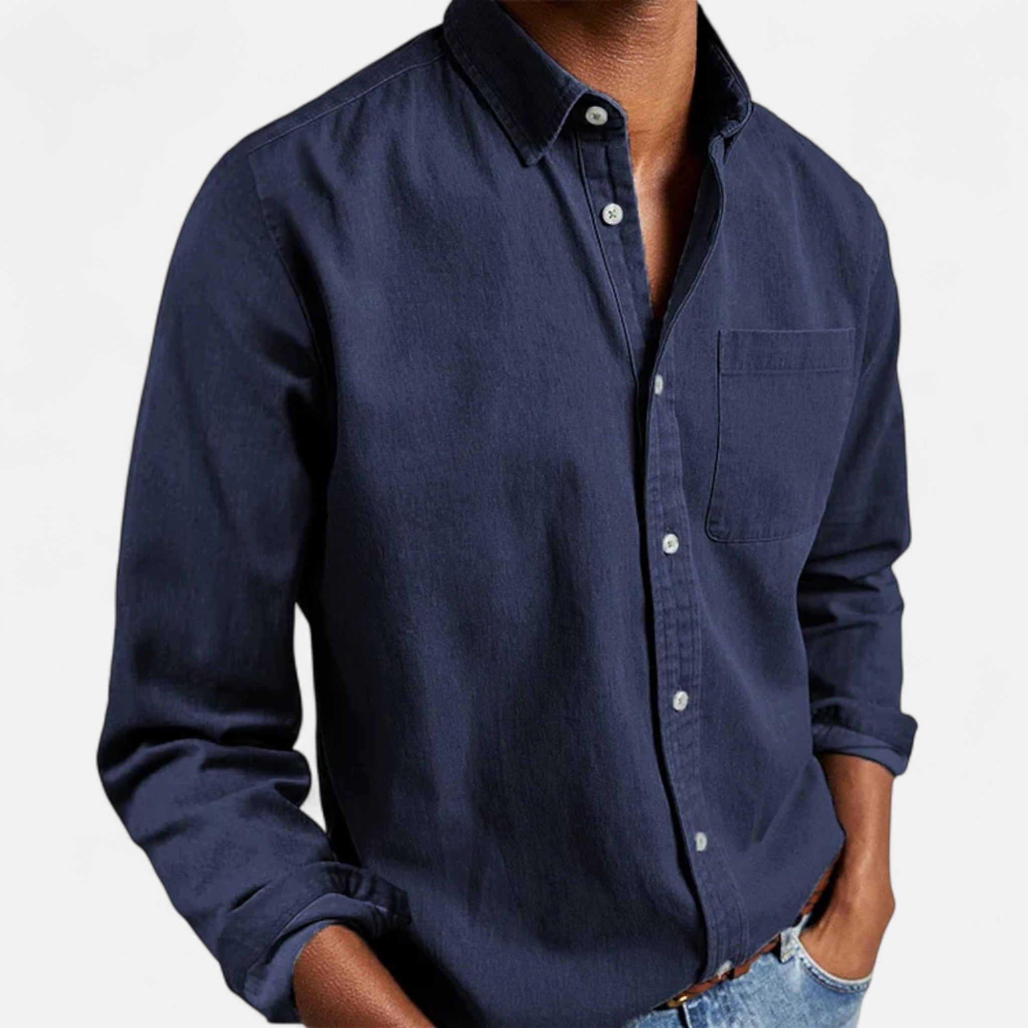 Eliaro Moda | Camisa Denim Hombre Algodón Premium Estilo Clásico