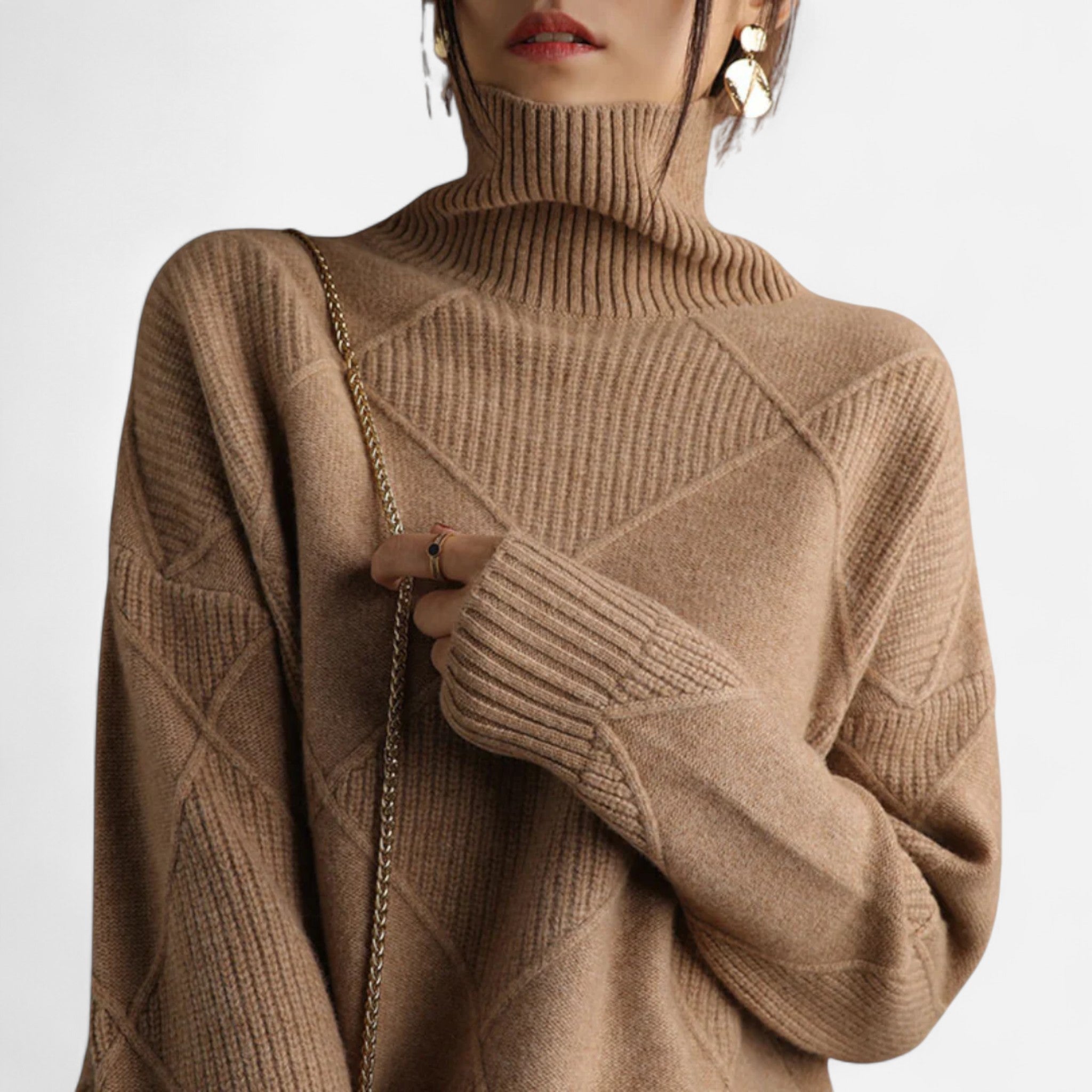 Eliaro Moda | Suéter Mujer Cachemira Cuello Alto Envolvente