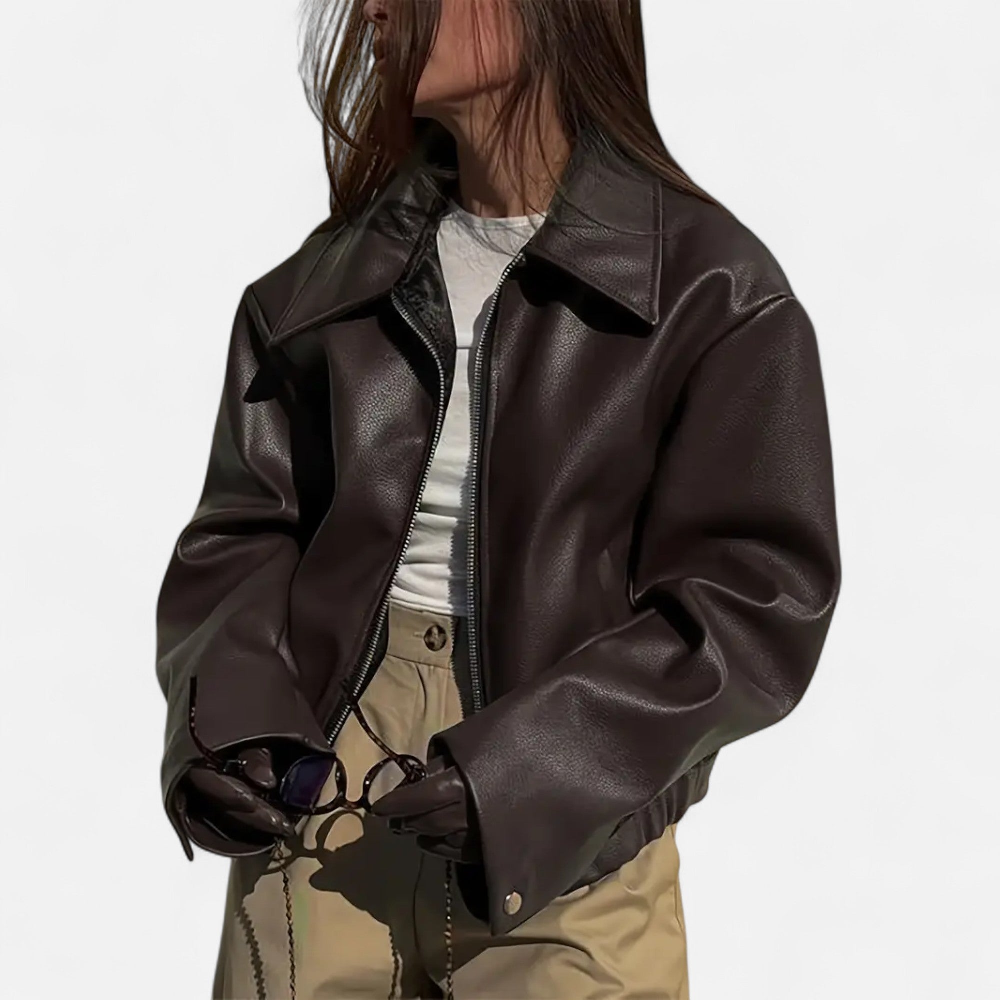 Eliaro Moda | Chaqueta Motera de Polipiel de Lujo
