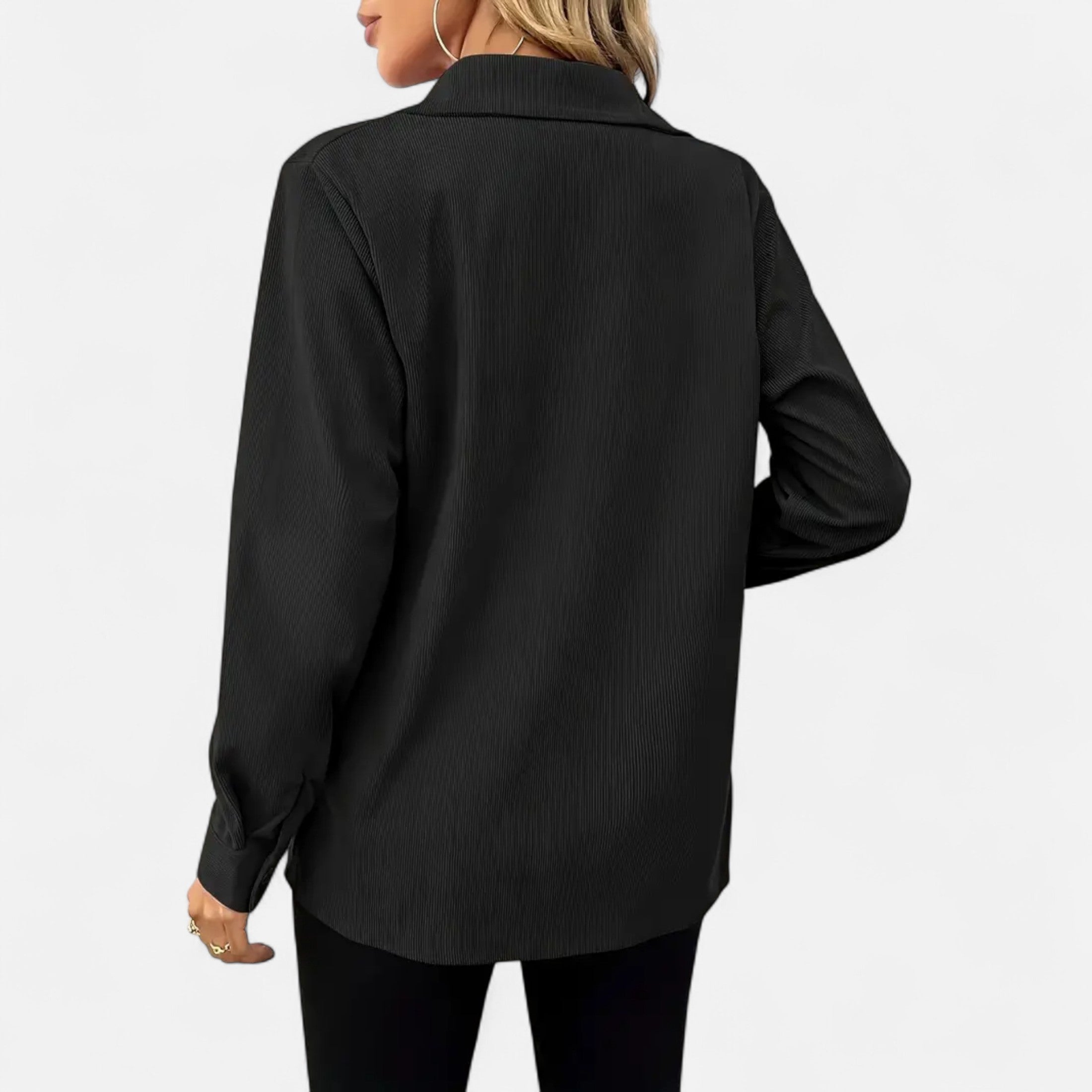 Eliaro Moda | Camisa de Pana Mujer con Bolsillos de Solapa