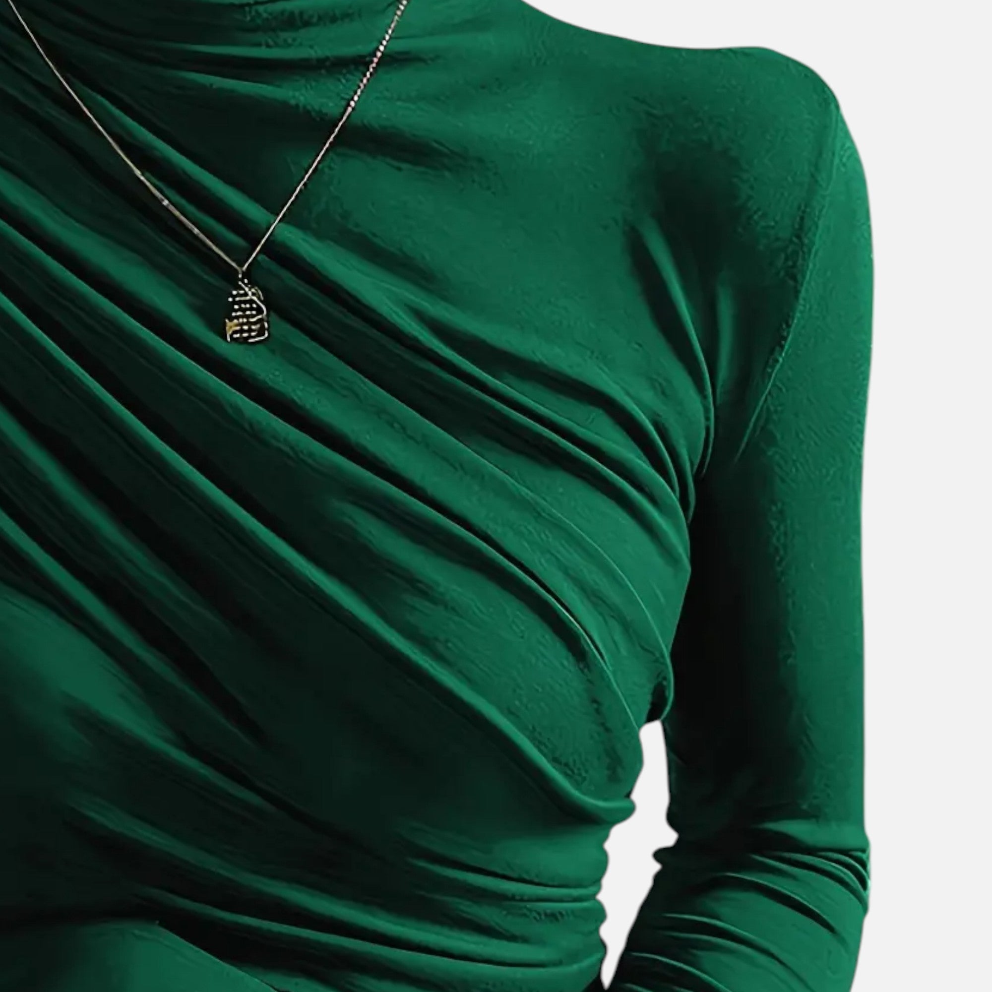 Eliaro Moda | Blusa Mujer Cuello Alto con Detalle Fruncido