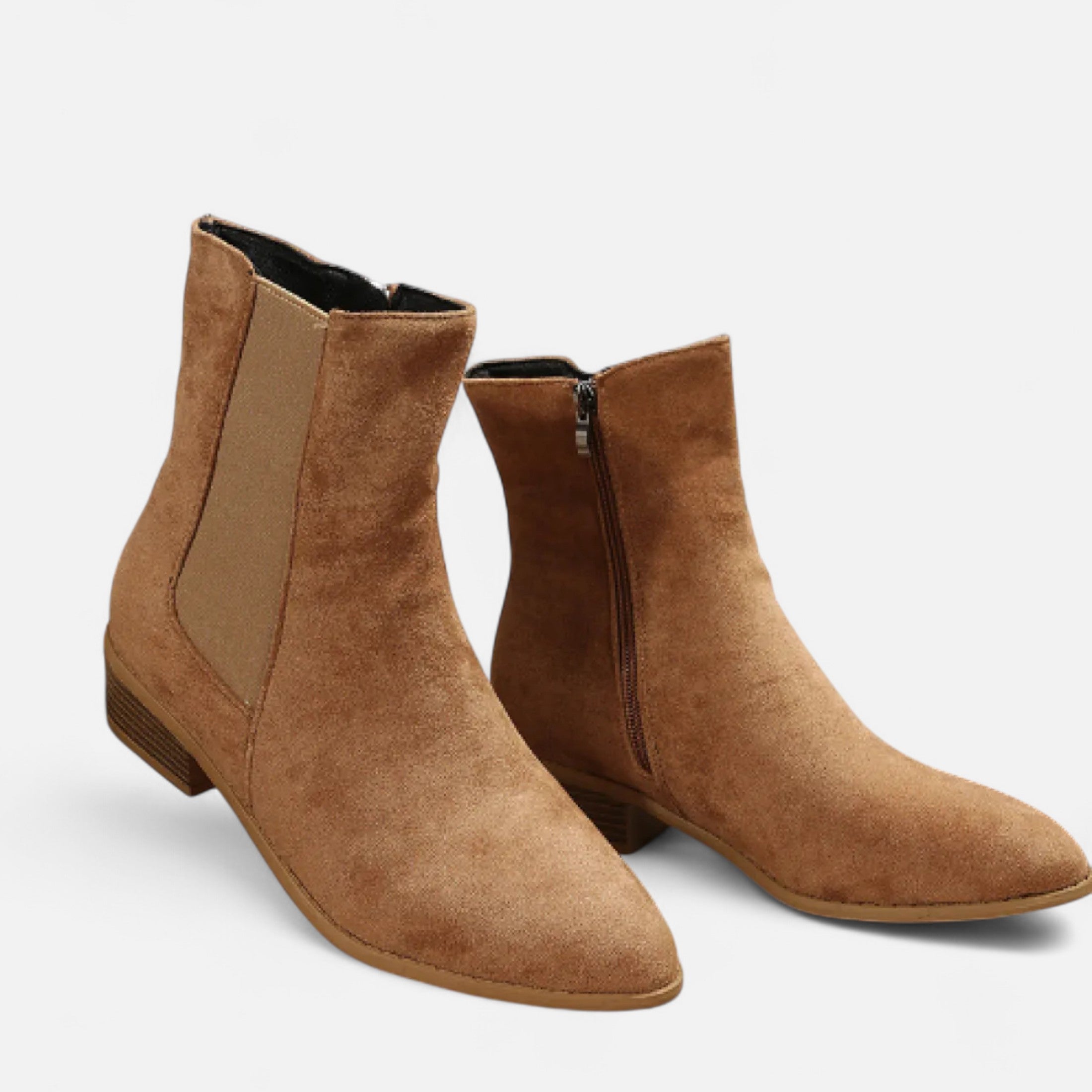 Eliaro Moda | Botines Chelsea Tacón Medio Mujer en Gamuza