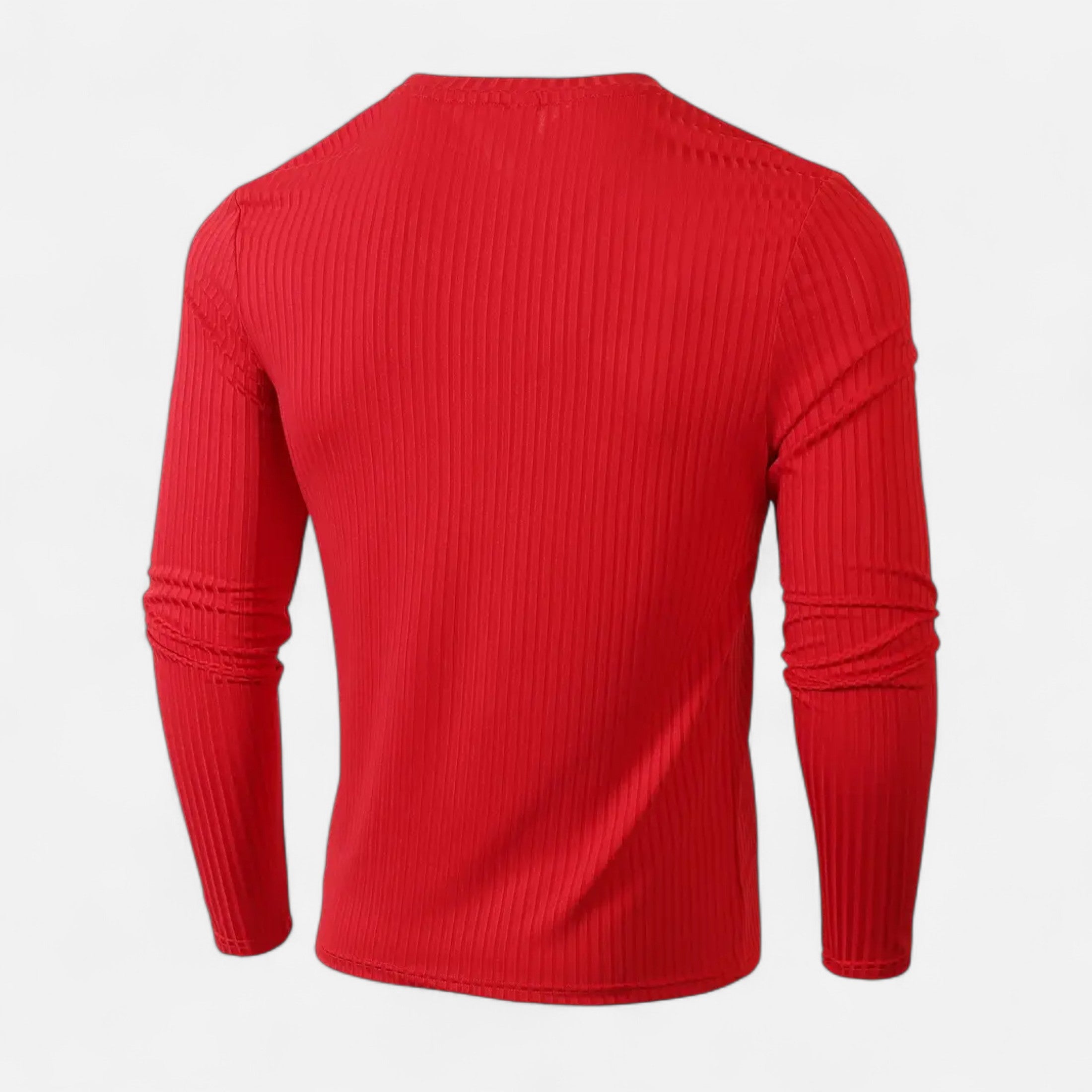 Eliaro Moda | Camiseta de Manga Larga Acanalada para Hombre
