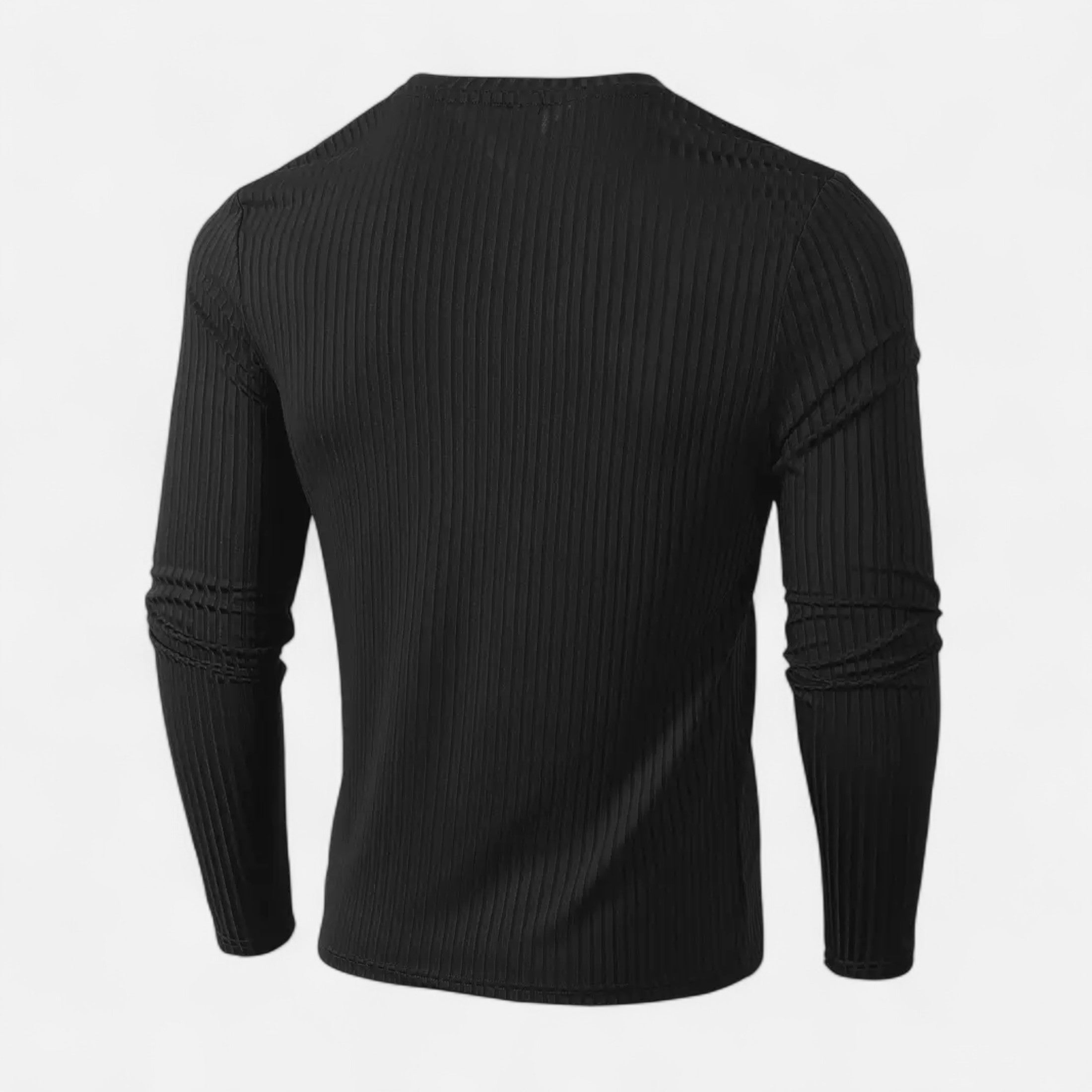 Eliaro Moda | Camiseta de Manga Larga Acanalada para Hombre