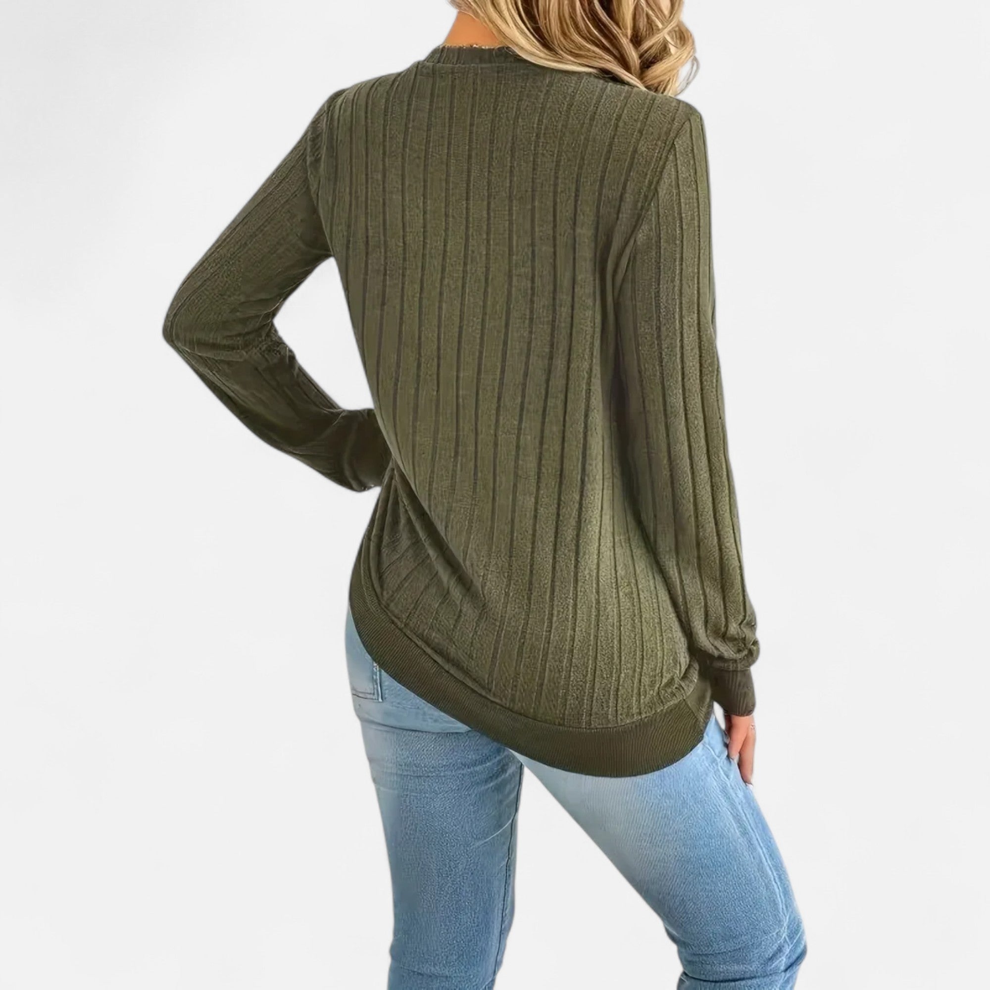 Eliaro Moda | Jersey Mujer Cuello en V Acanalado