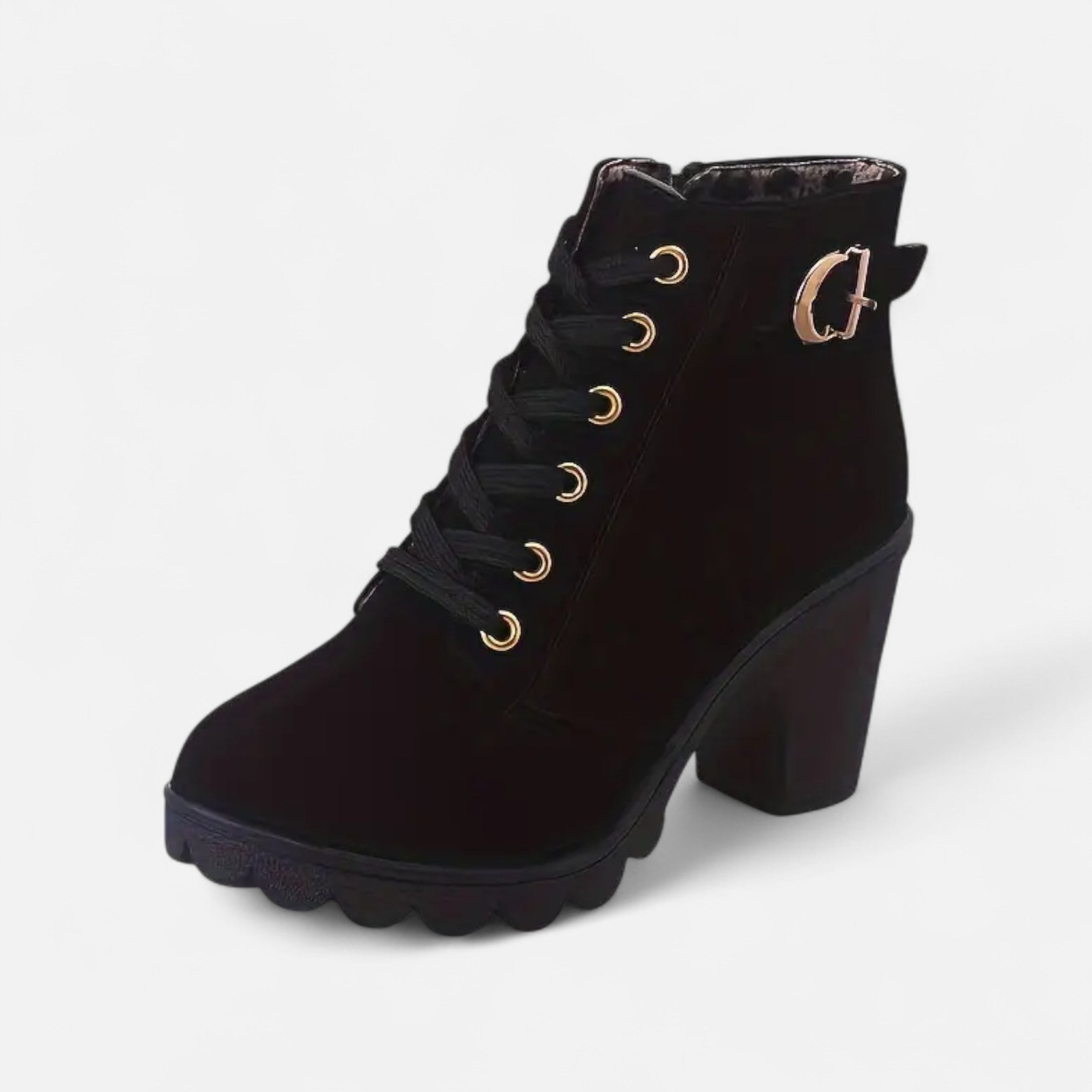 Eliaro Moda | Botines Cortos Mujer con Tacón de Bloque Elegante