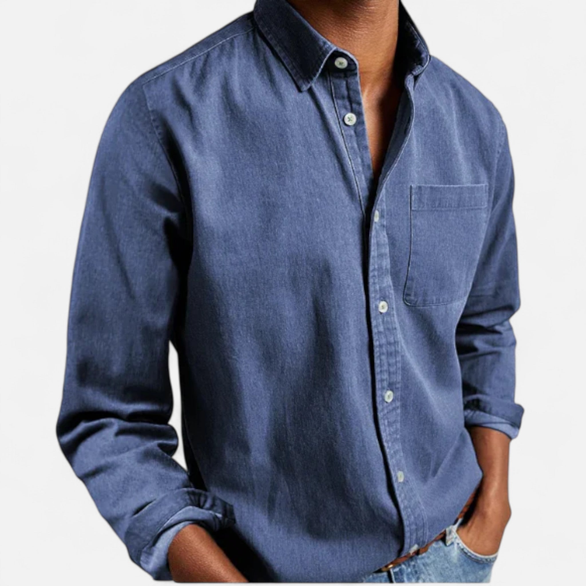 Eliaro Moda | Camisa Denim Hombre Algodón Premium Estilo Clásico