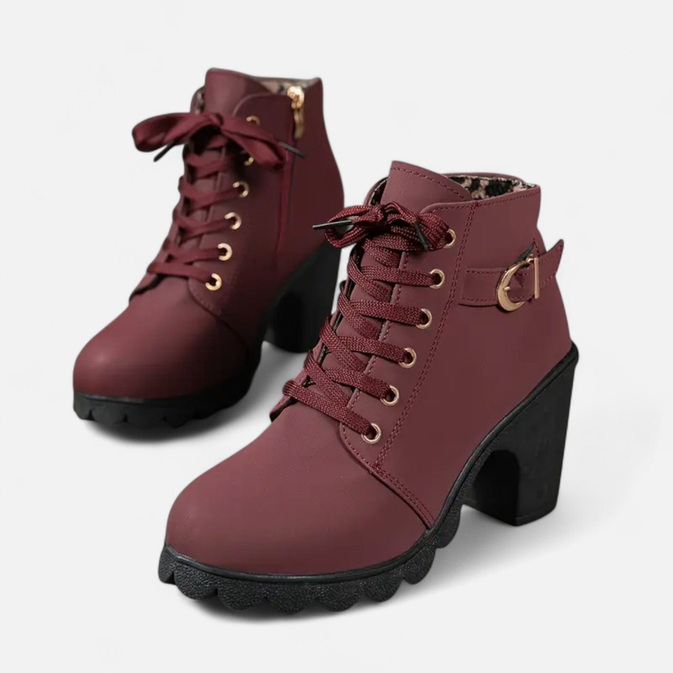 Eliaro Moda | Botines Cortos Mujer con Tacón de Bloque Elegante