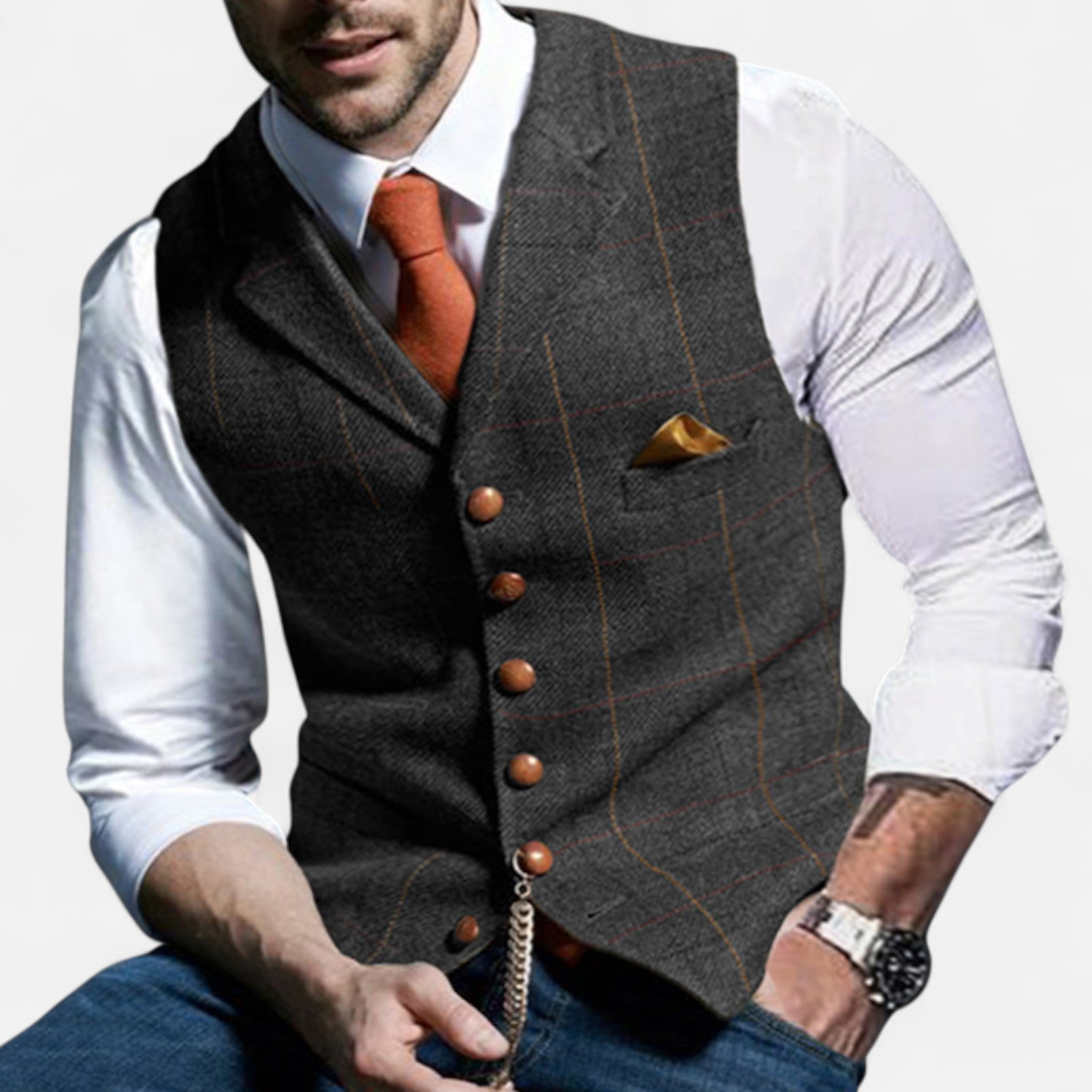 Eliaro Moda | Gilet Uomo Vintage con Taglio Classico