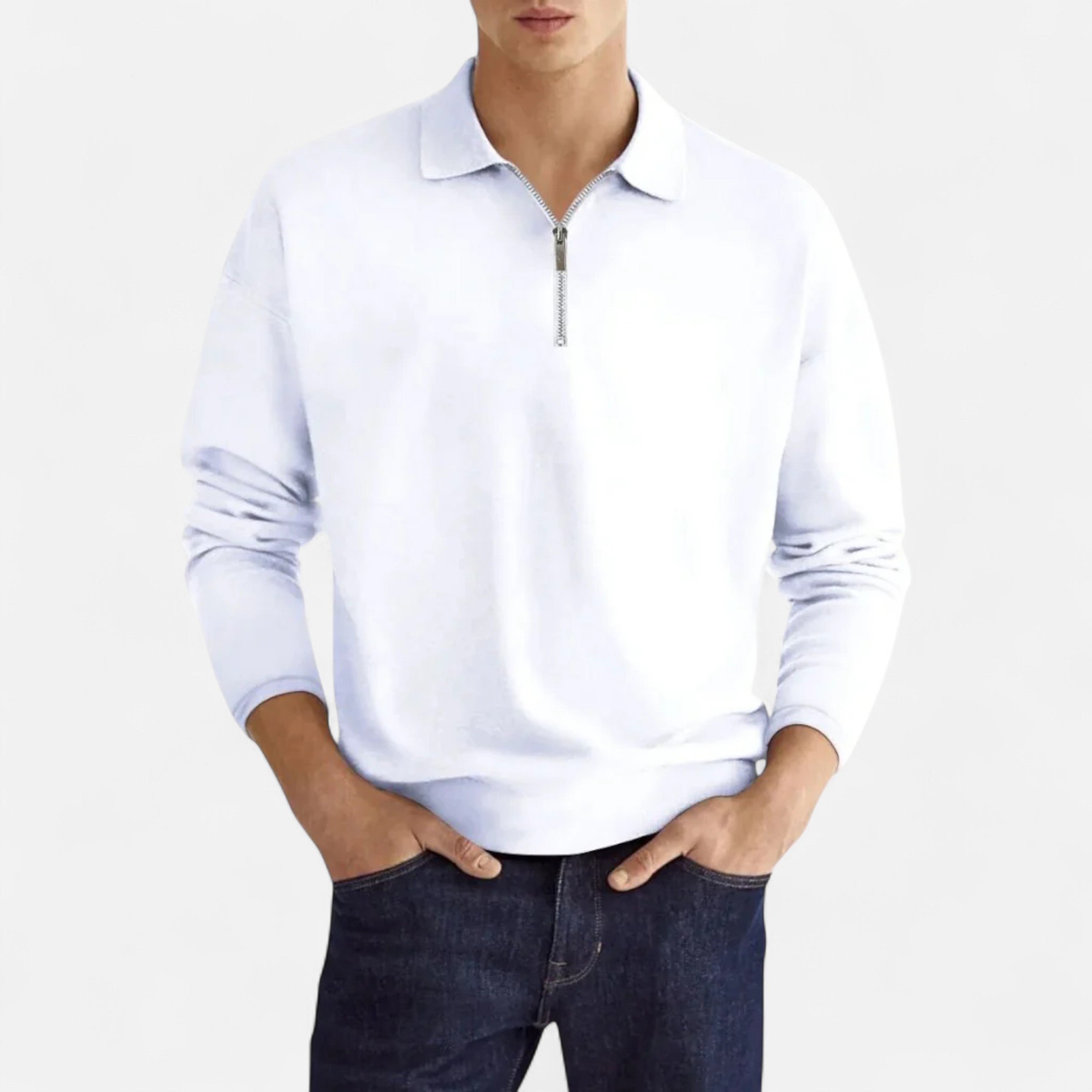 Eliaro Moda | Polo Hombre Manga Larga Cremallera Estilo Clásico