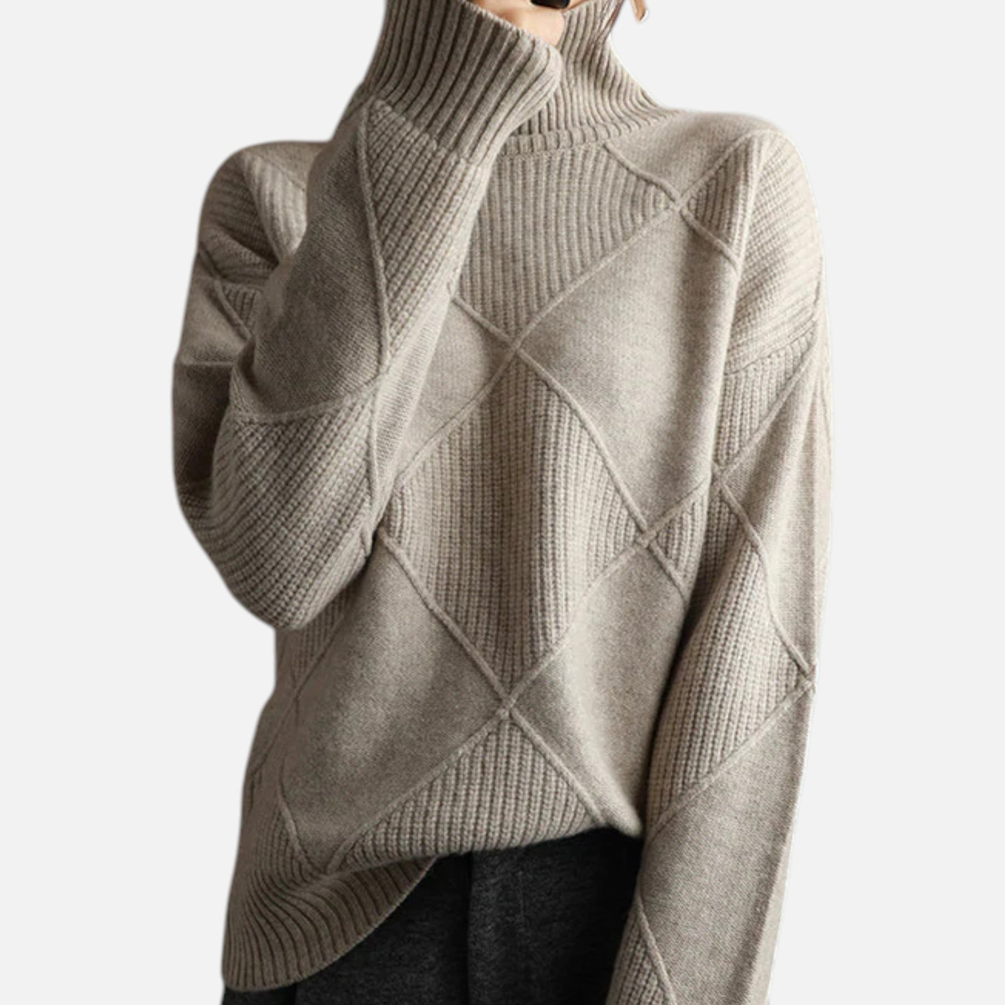 Eliaro Moda | Suéter Mujer Cachemira Cuello Alto Envolvente