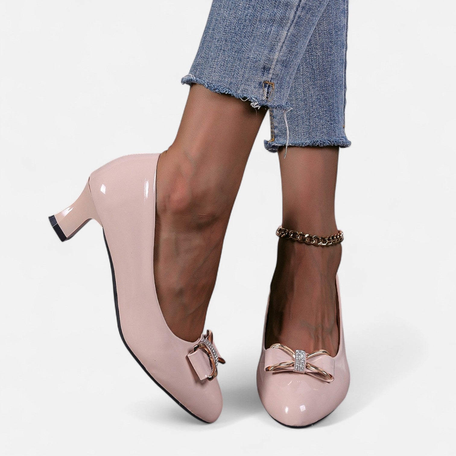 Eliaro Moda | Tacones Altos Lazo Cristal Mujer