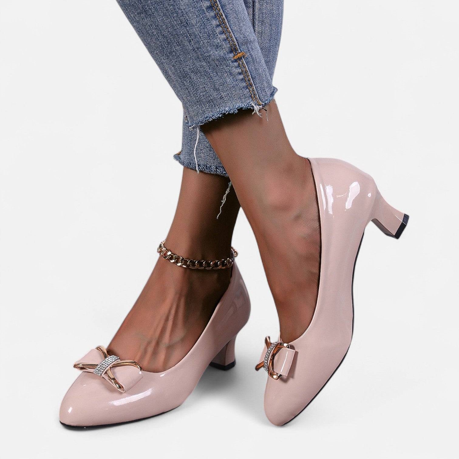 Eliaro Moda | Tacones Altos Lazo Cristal Mujer