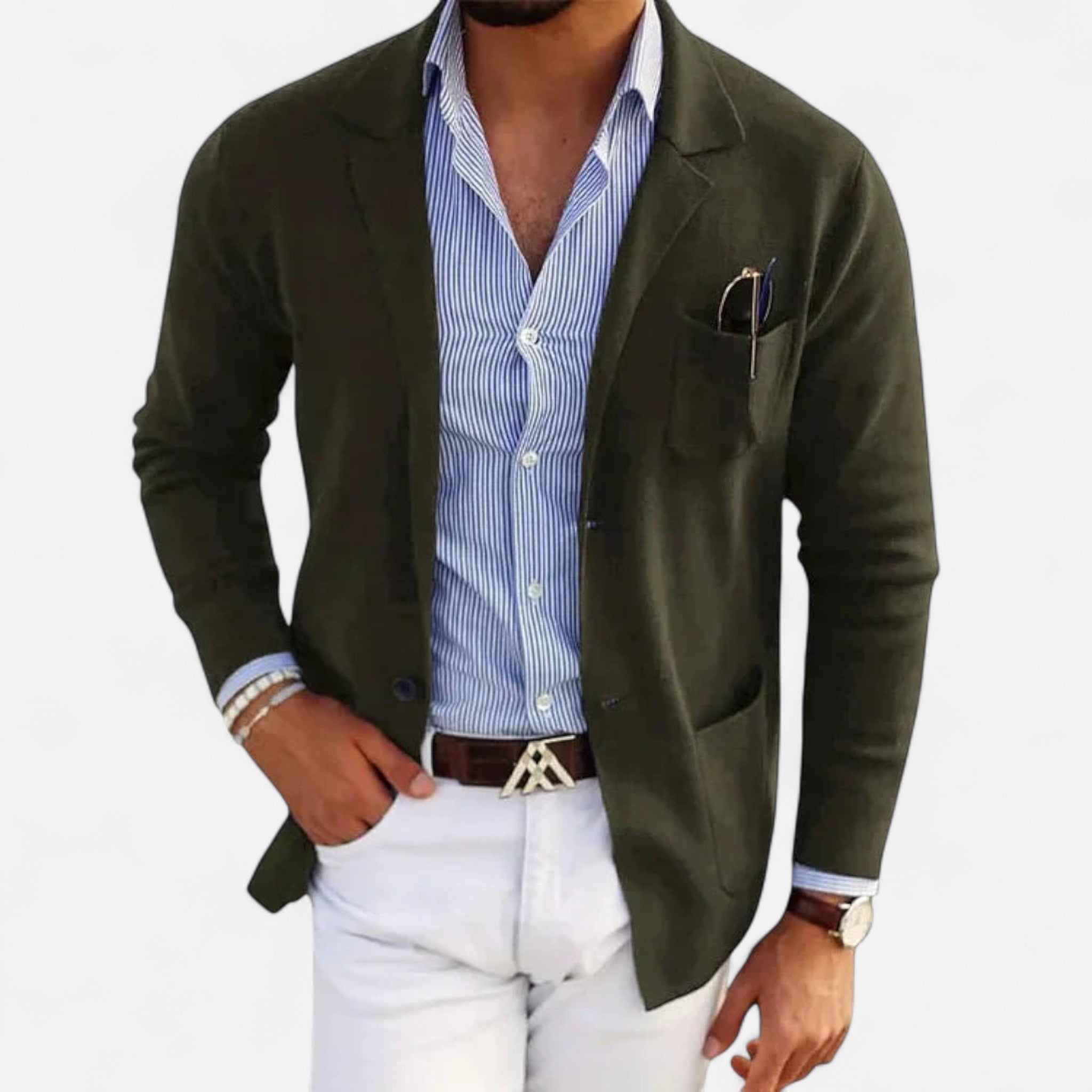 Eliaro Moda | Blazer Hombre Clásico con Bolsillos de Tapeta