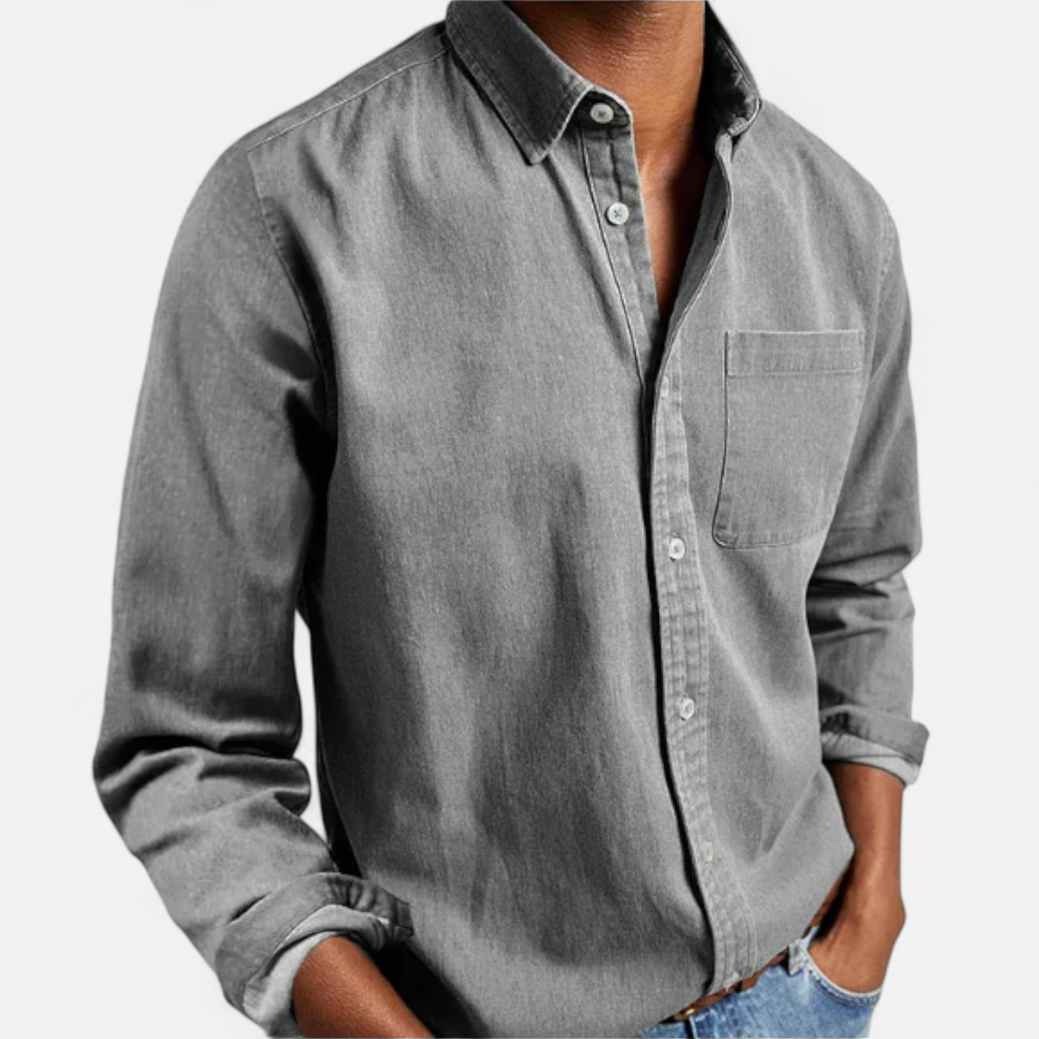 Eliaro Moda | Camisa Denim Hombre Algodón Premium Estilo Clásico