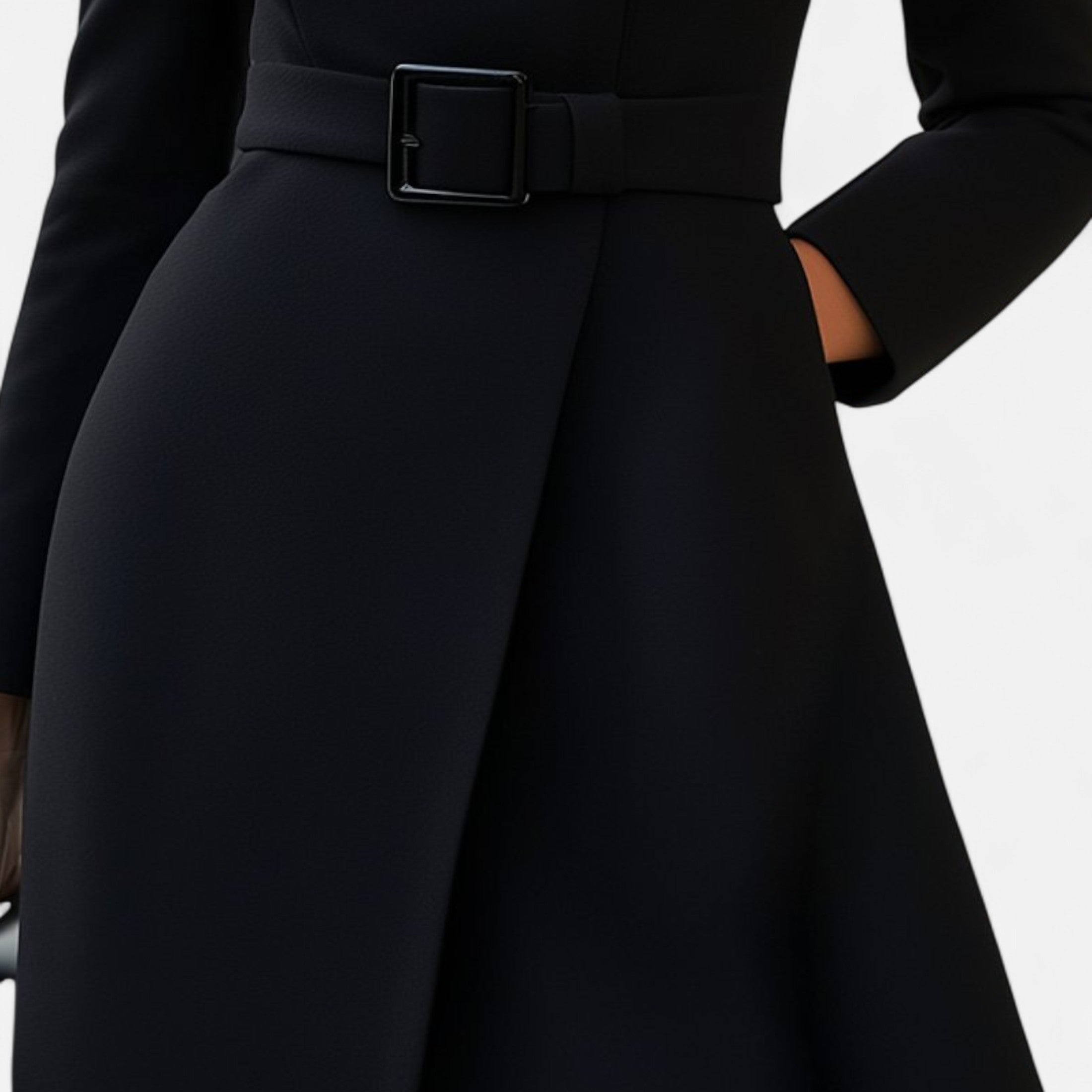 Eliaro Moda | Vestido Mujer Invierno Cuello Alto Asimétrico