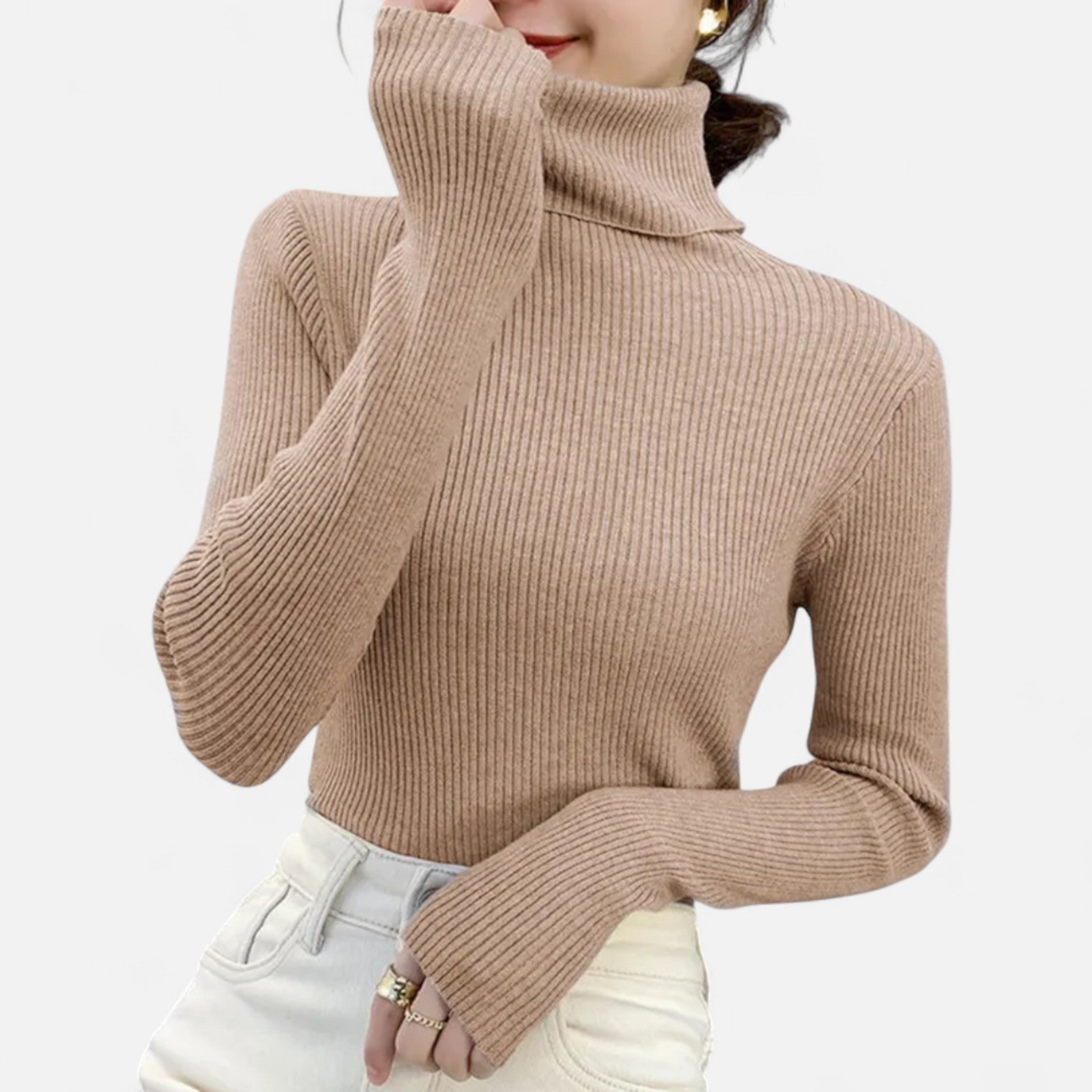 Eliaro Moda | Jersey Cuello Alto Mujer Elegancia Atemporal en Cachemira
