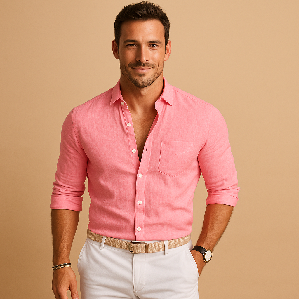 Pánská košile s knoflíky na každodenní nošení, slim fit