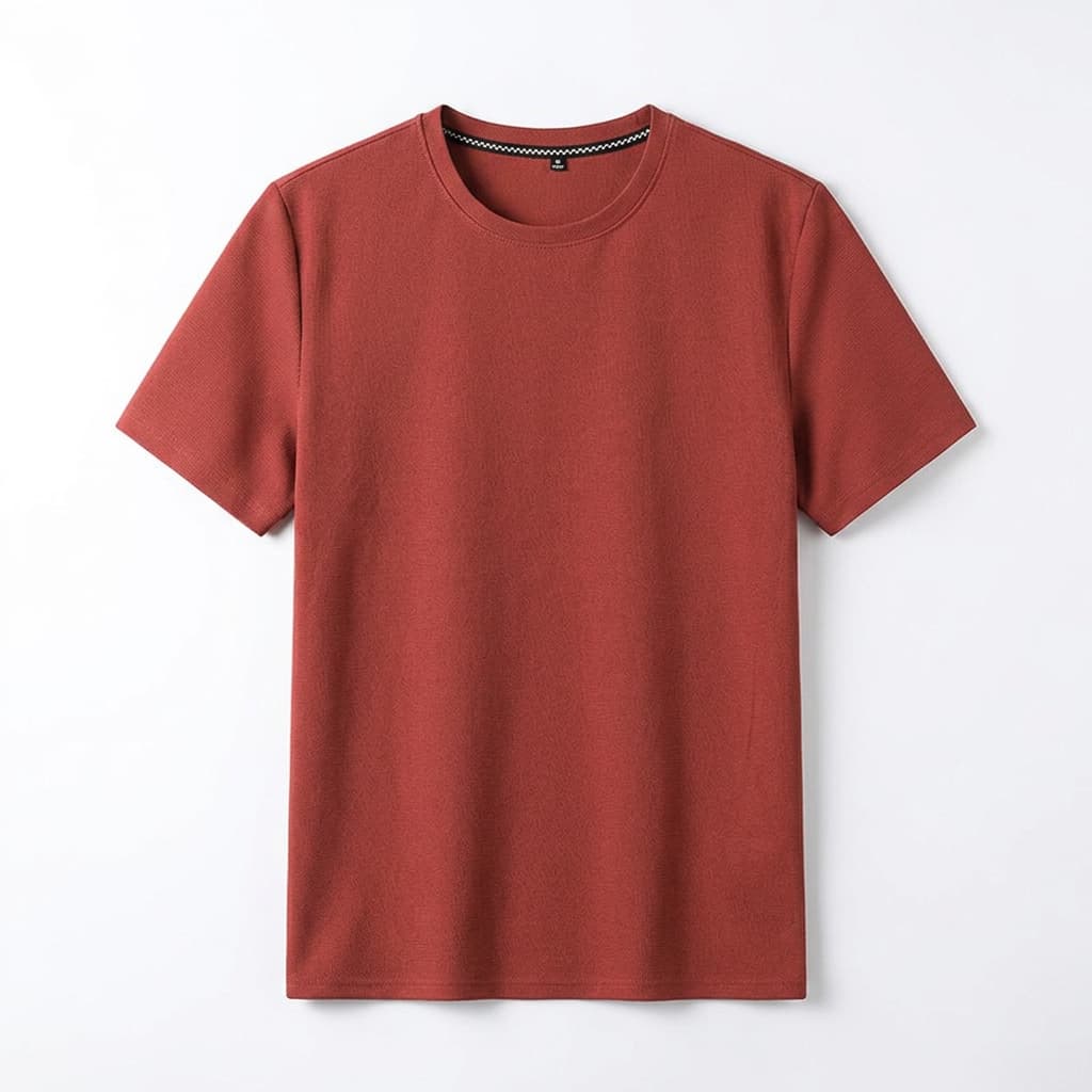 T-shirt de malha gofrada para homem — corte relaxado — estilo diário