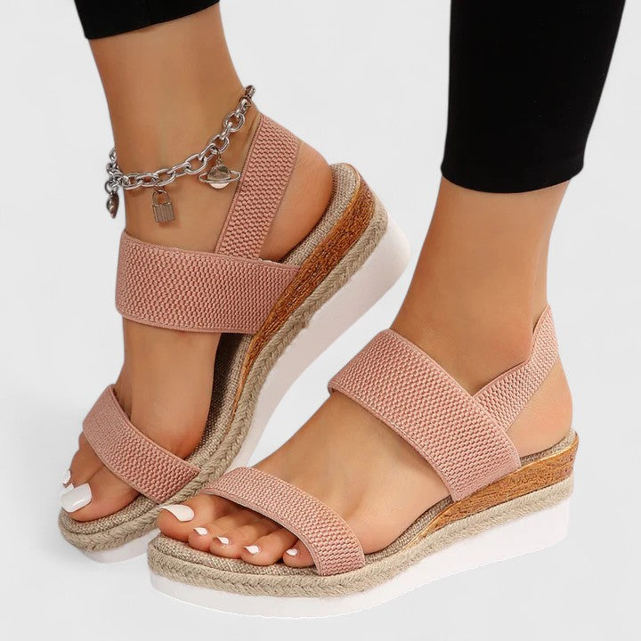 Sandales à plateforme pour femme avec brides Chaussures confortables pour tous les jours