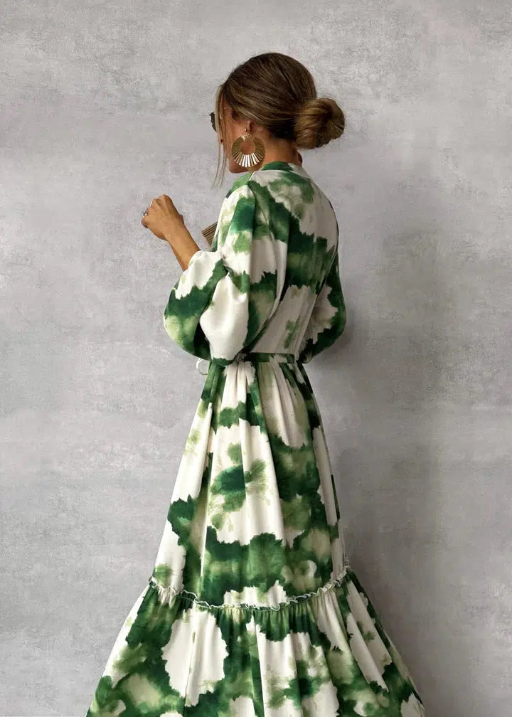 Long dress with bow | long-sleeve dress for events