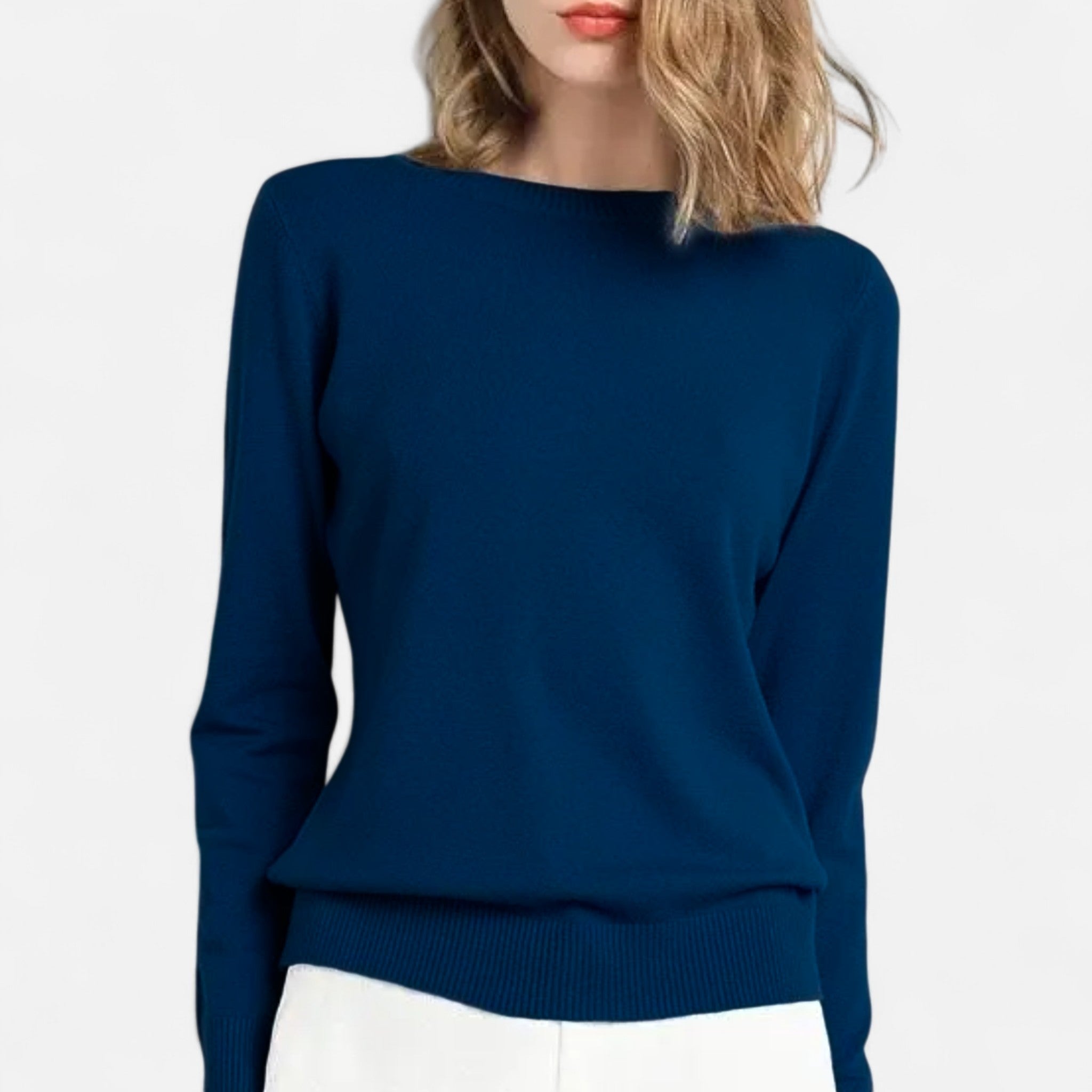 Eliaro Moda | Suéter Mujer Lana Merino Cuello Redondo Slim Fit