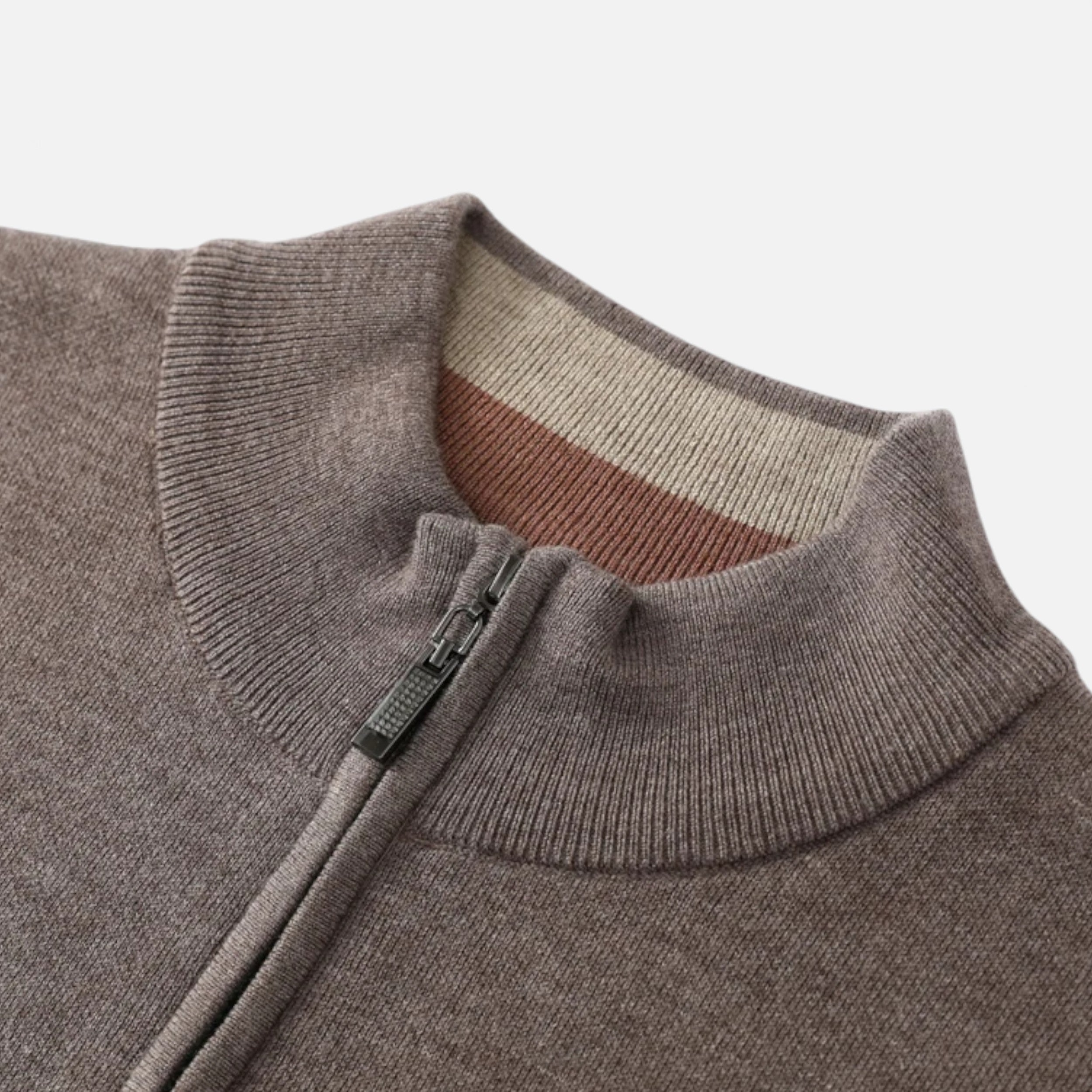 Eliaro Moda | Suéter Hombre Lana Merino Media Cremallera Cuello Semi Alto