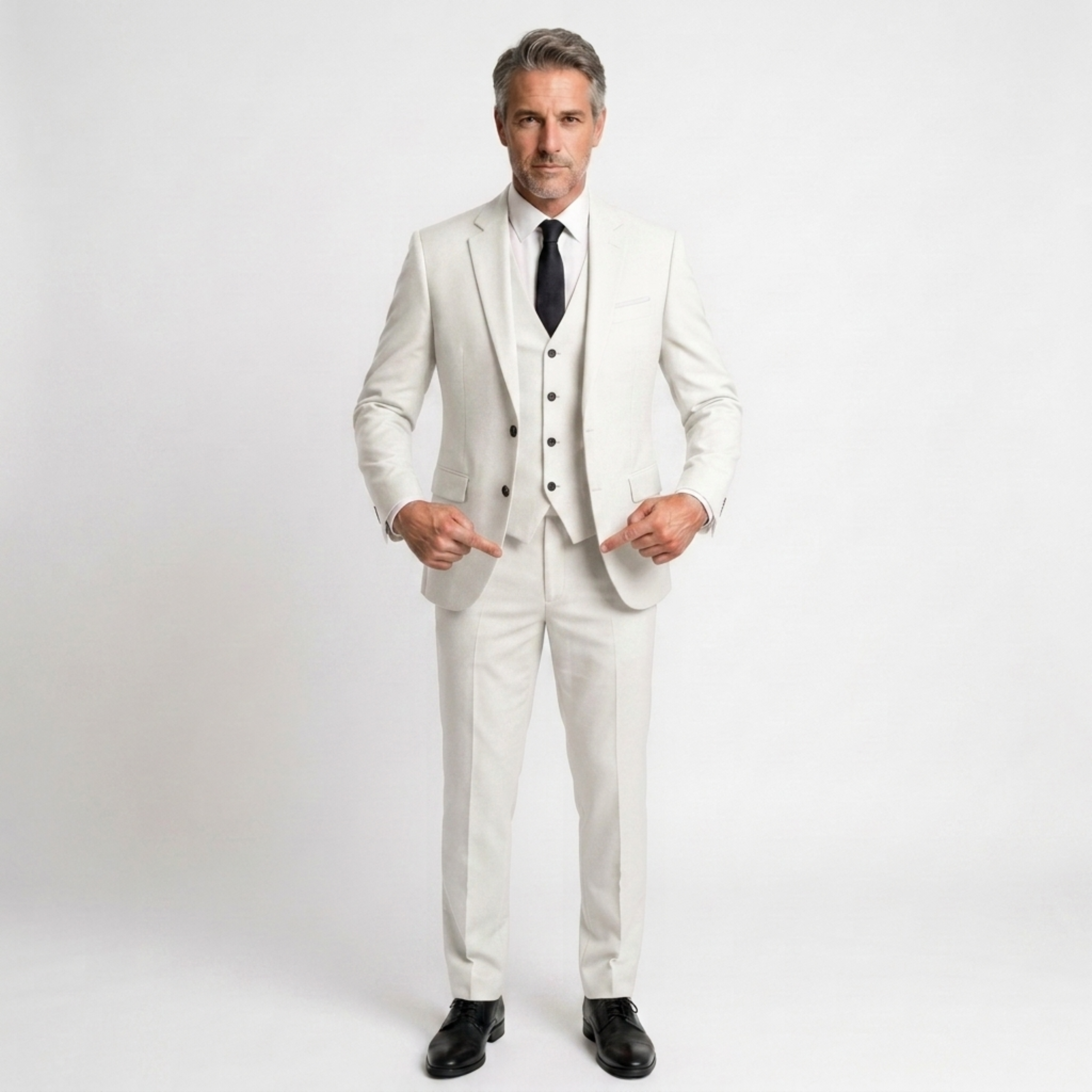 Pánský oblek třídílný slim fit | formální komplet na svatby