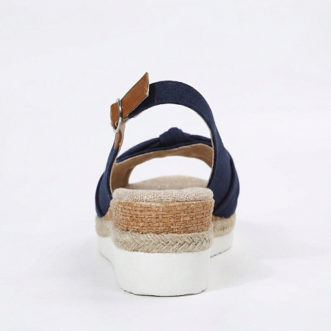 Sandales compensées pour femme — Plateforme confortable avec fermeture à boucle décontractée