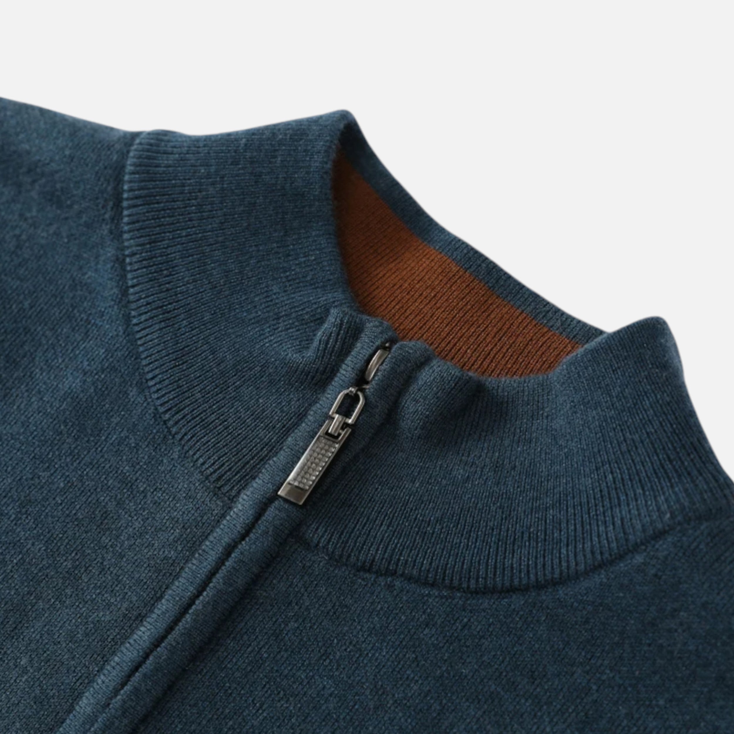 Eliaro Moda | Suéter Hombre Lana Merino Media Cremallera Cuello Semi Alto