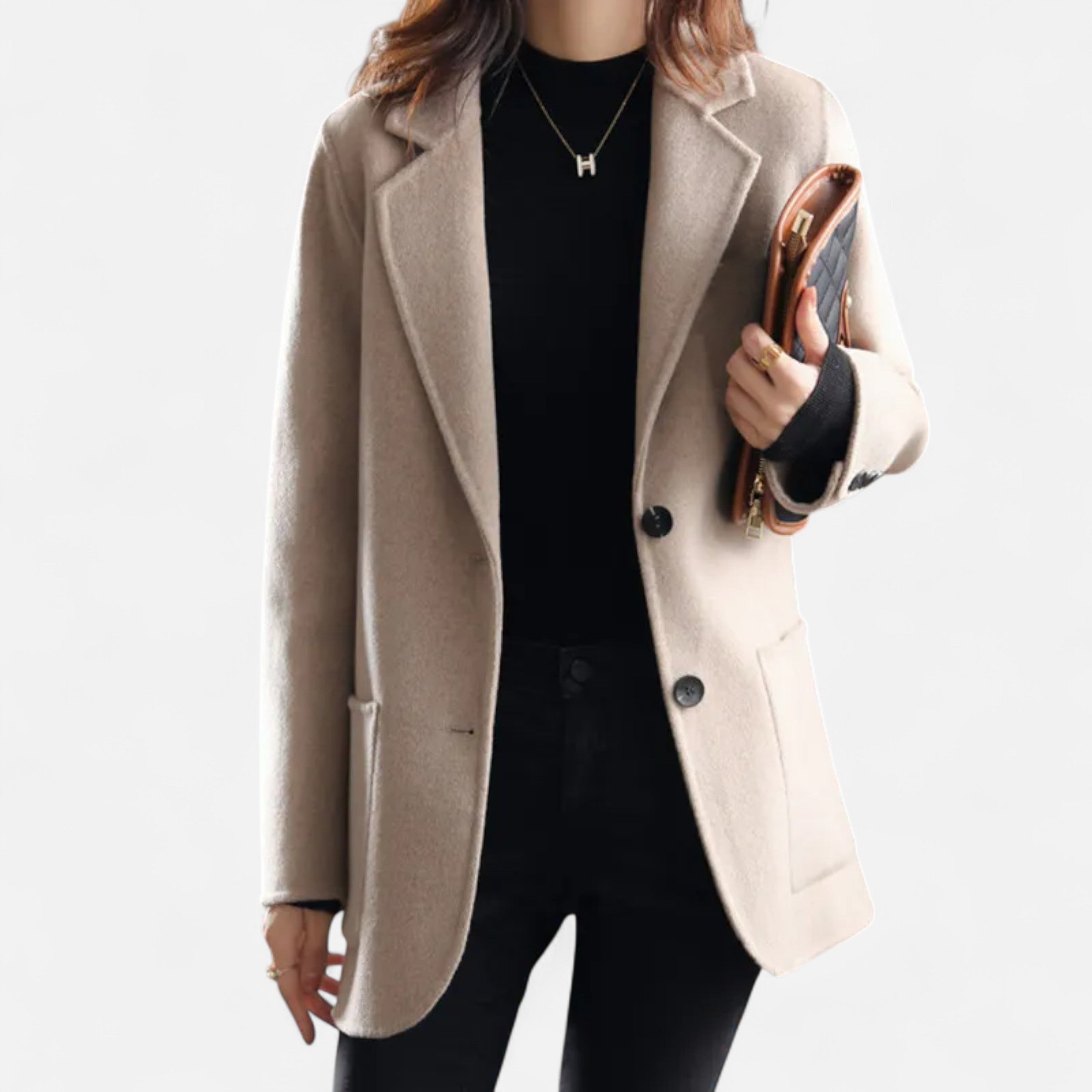 Eliaro Moda | Abrigo Mujer Lana Gruesa Corte Slim Elegante