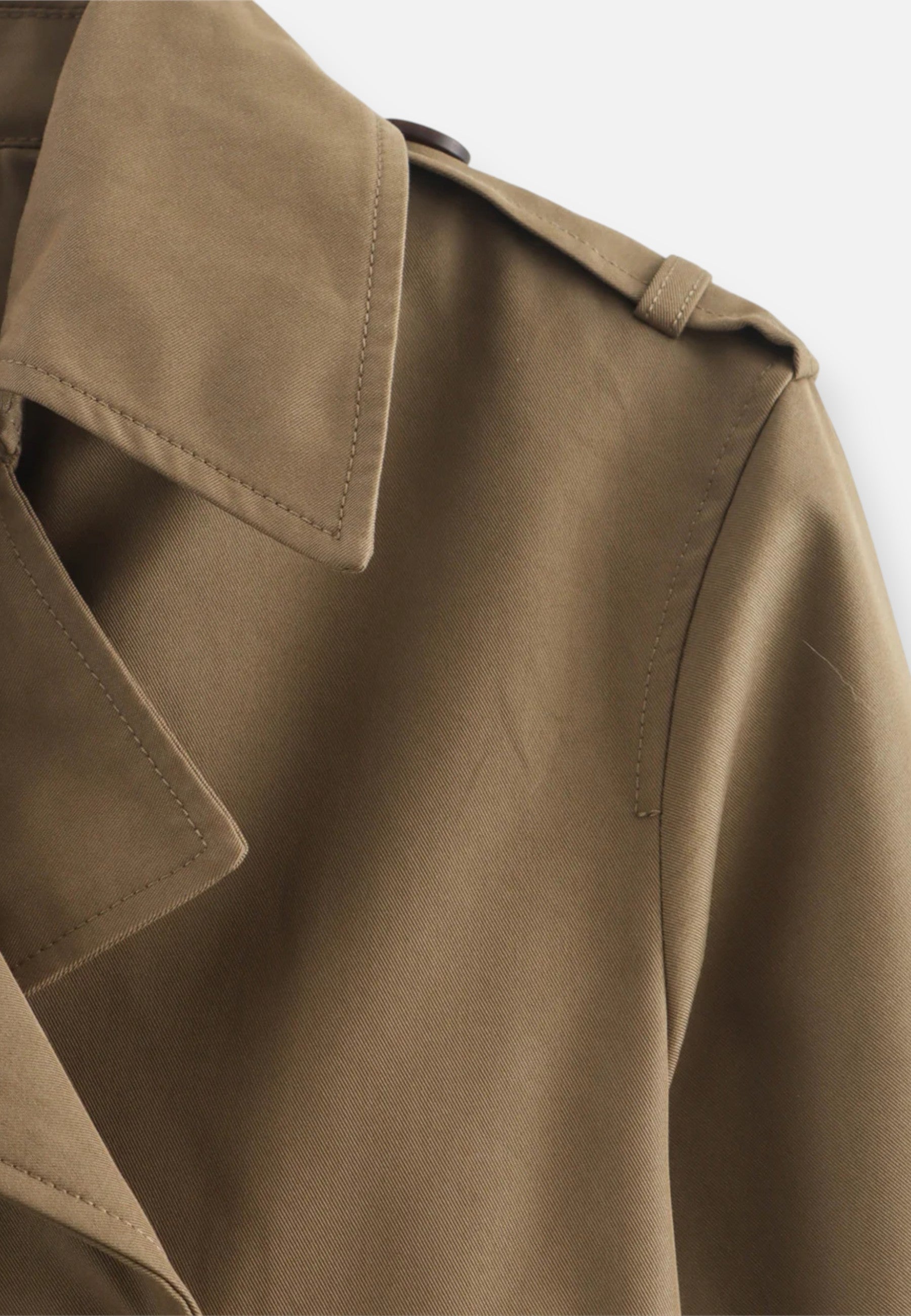 Krátká bunda z polyesteru s dvojitým zapínáním a klopovým límcem pro ženy