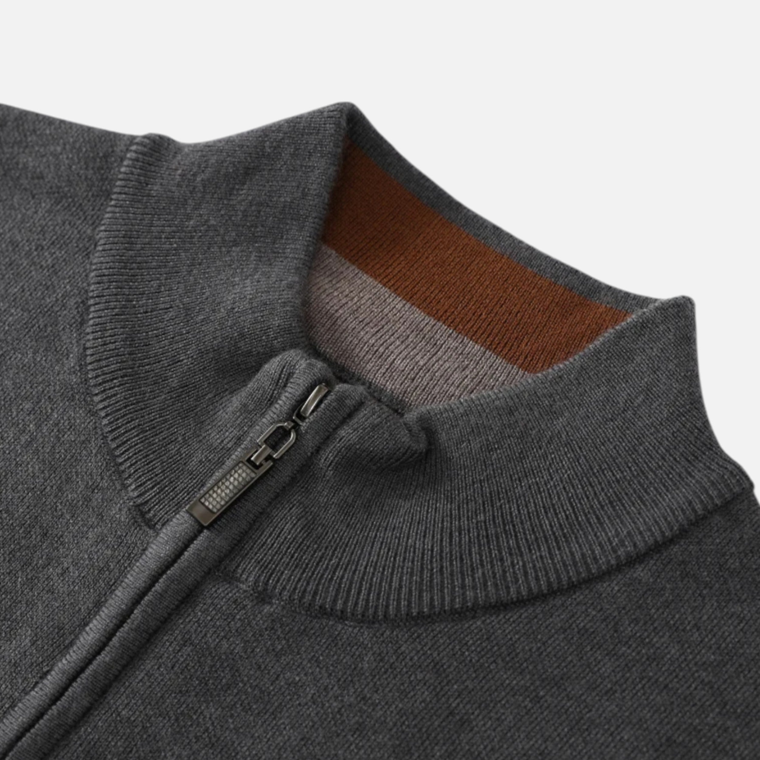 Eliaro Moda | Suéter Hombre Lana Merino Media Cremallera Cuello Semi Alto