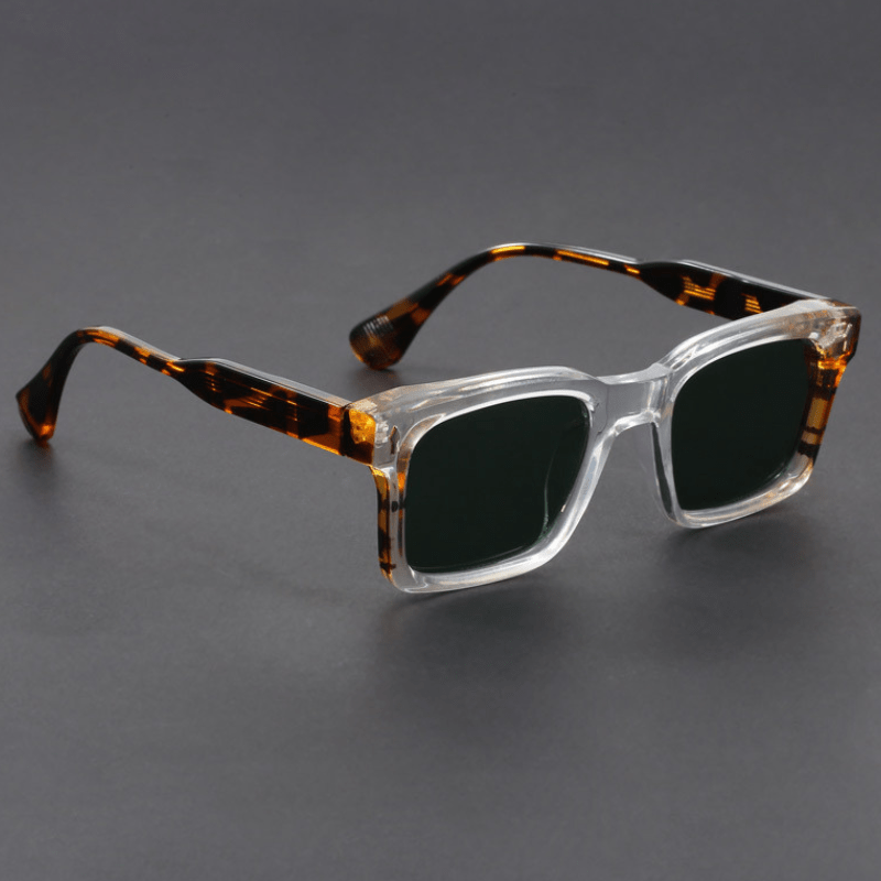 Ochelari de Soare Pătrați pentru Bărbați cu Ramă din Acetat și Lentile cu Protecție UV400