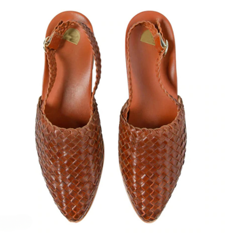 Sandales pour femme - chaussures tressées avec bride ajustable - plage