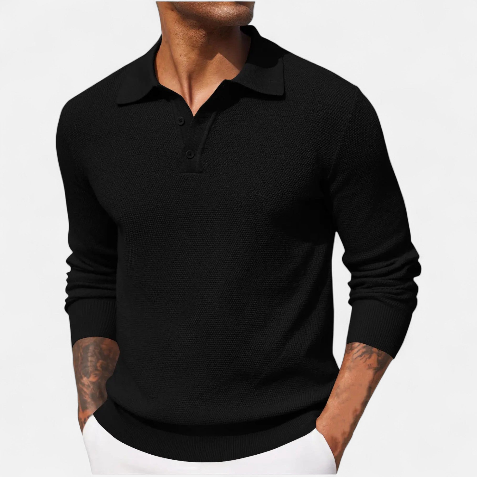 Eliaro Moda | Polo de Manga Larga de Lujo