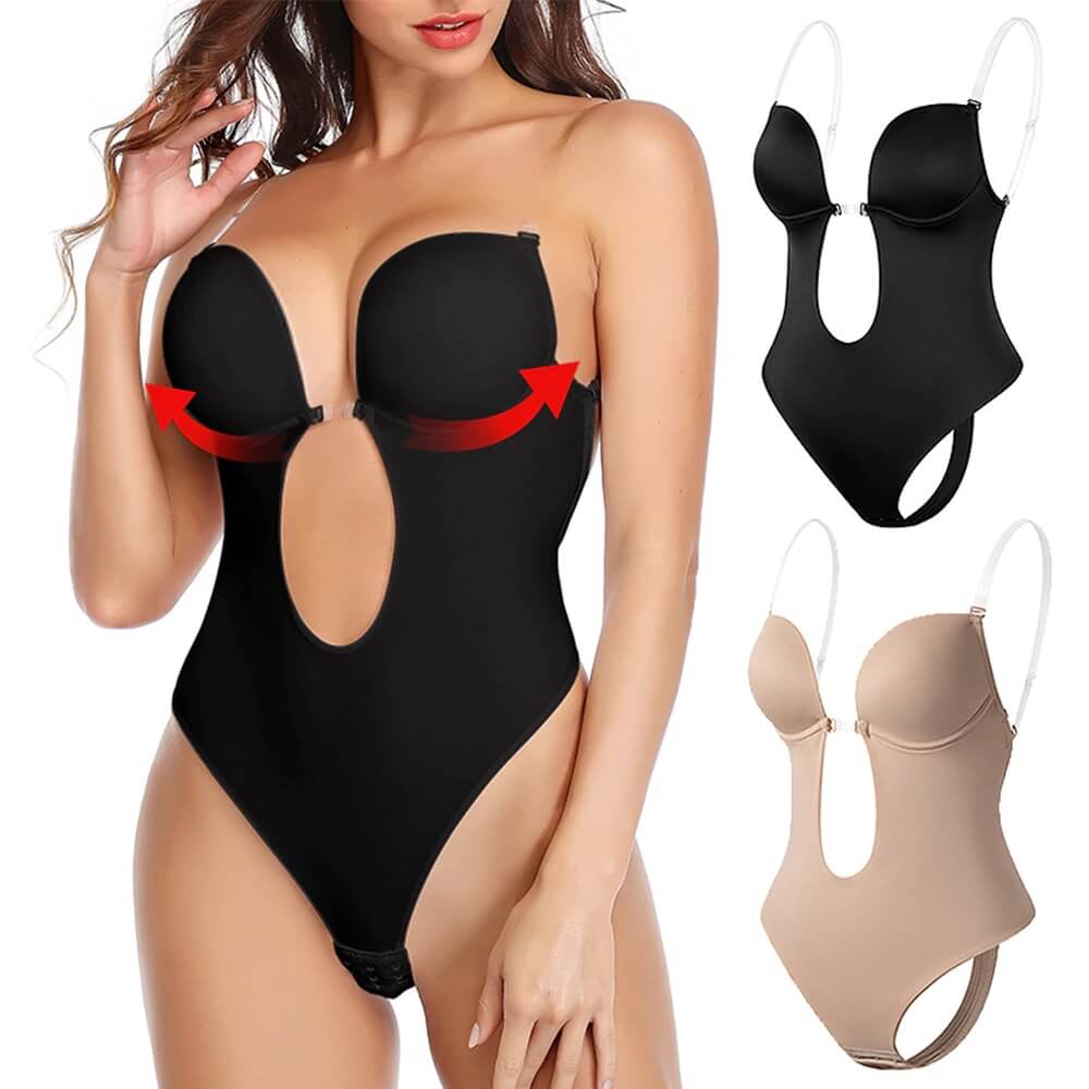 Body Moldeador Mujer Escote Profundo Ajustable