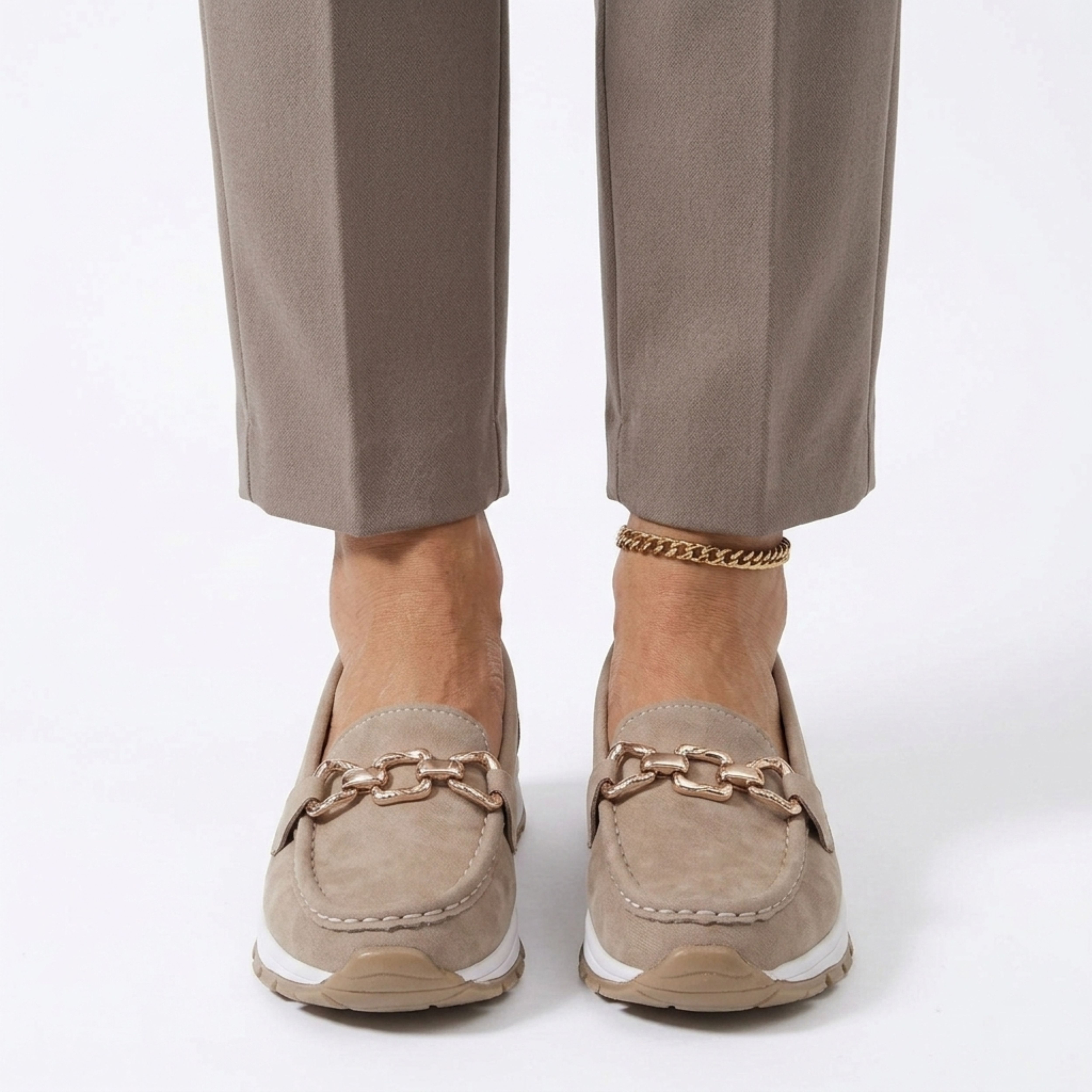 Mocassins femme plats — chaussures à boucle pour bureau