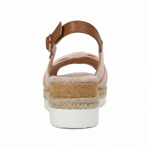 Sandales compensées pour femme — Plateforme confortable avec fermeture à boucle décontractée