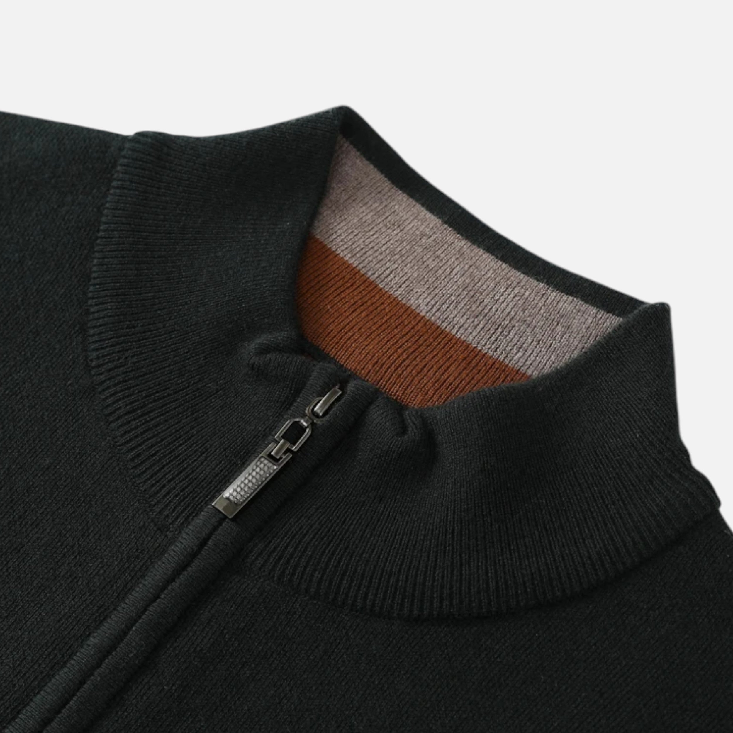 Eliaro Moda | Suéter Hombre Lana Merino Media Cremallera Cuello Semi Alto
